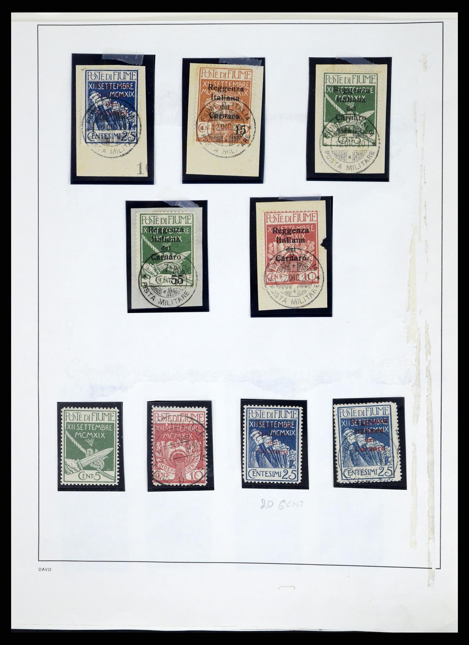 37865 013 - Postzegelverzameling 37865 Fiume 1920-1924.