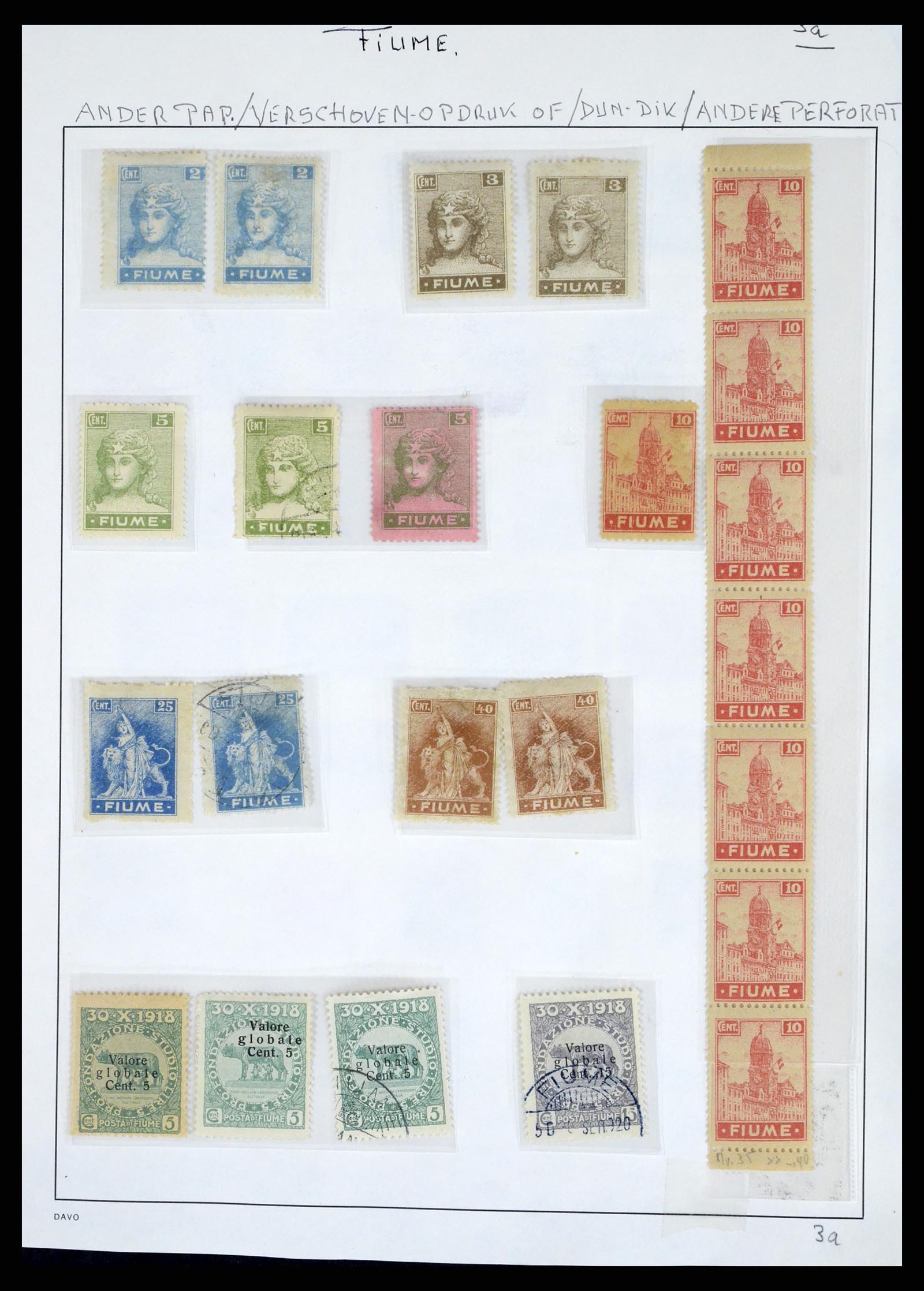37865 016 - Postzegelverzameling 37865 Fiume 1920-1924.