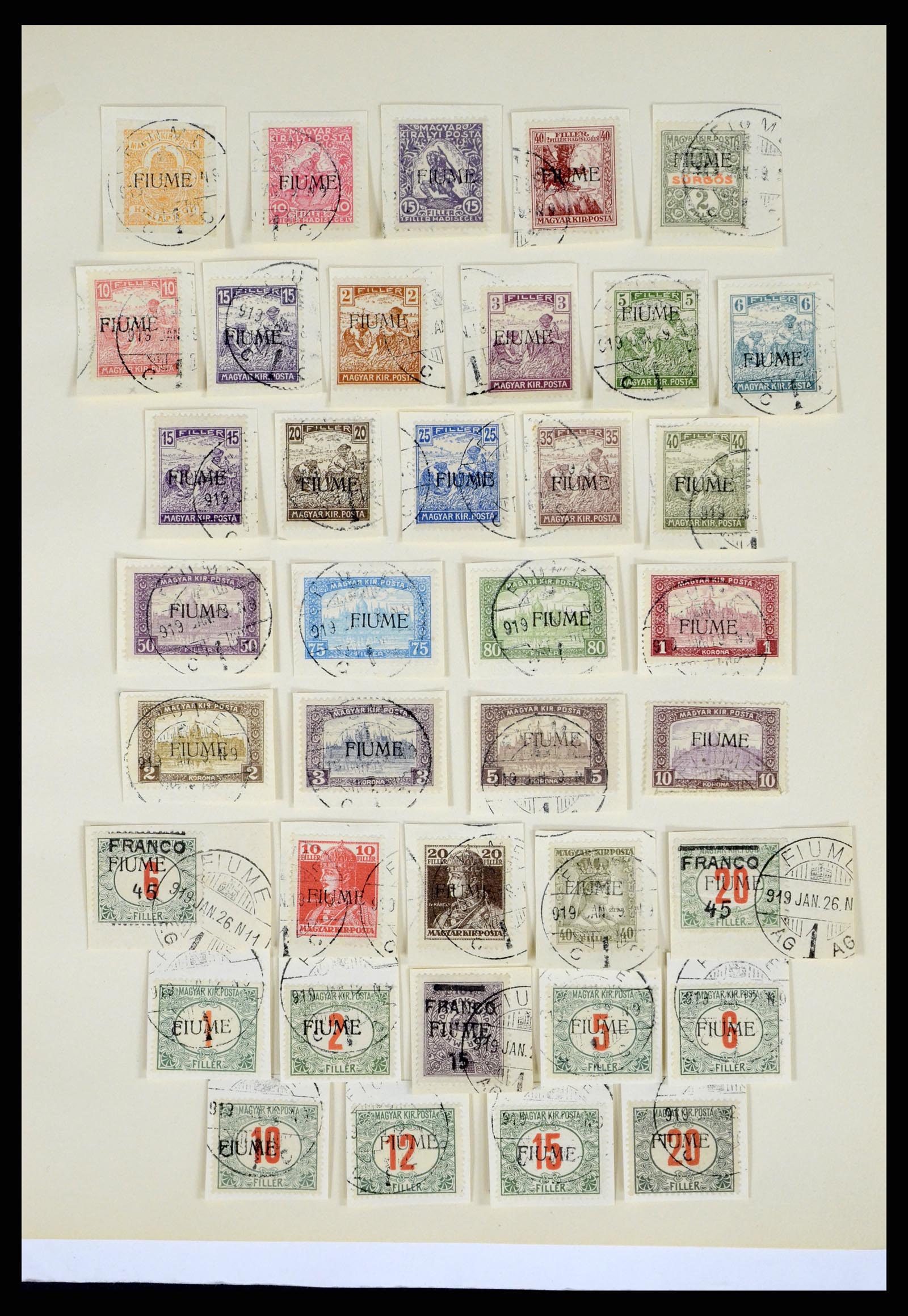 37865 017 - Postzegelverzameling 37865 Fiume 1920-1924.