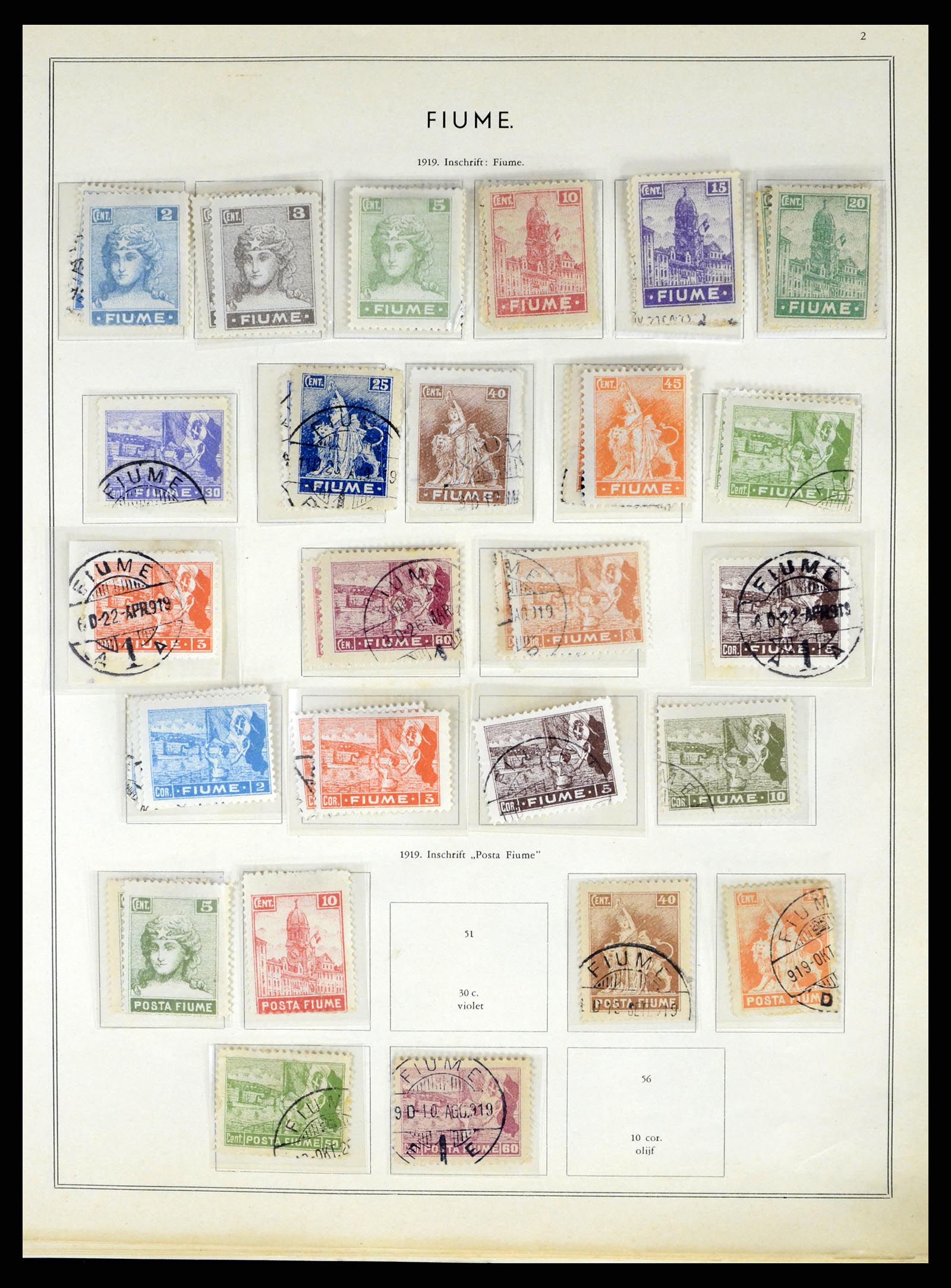 37865 020 - Postzegelverzameling 37865 Fiume 1920-1924.