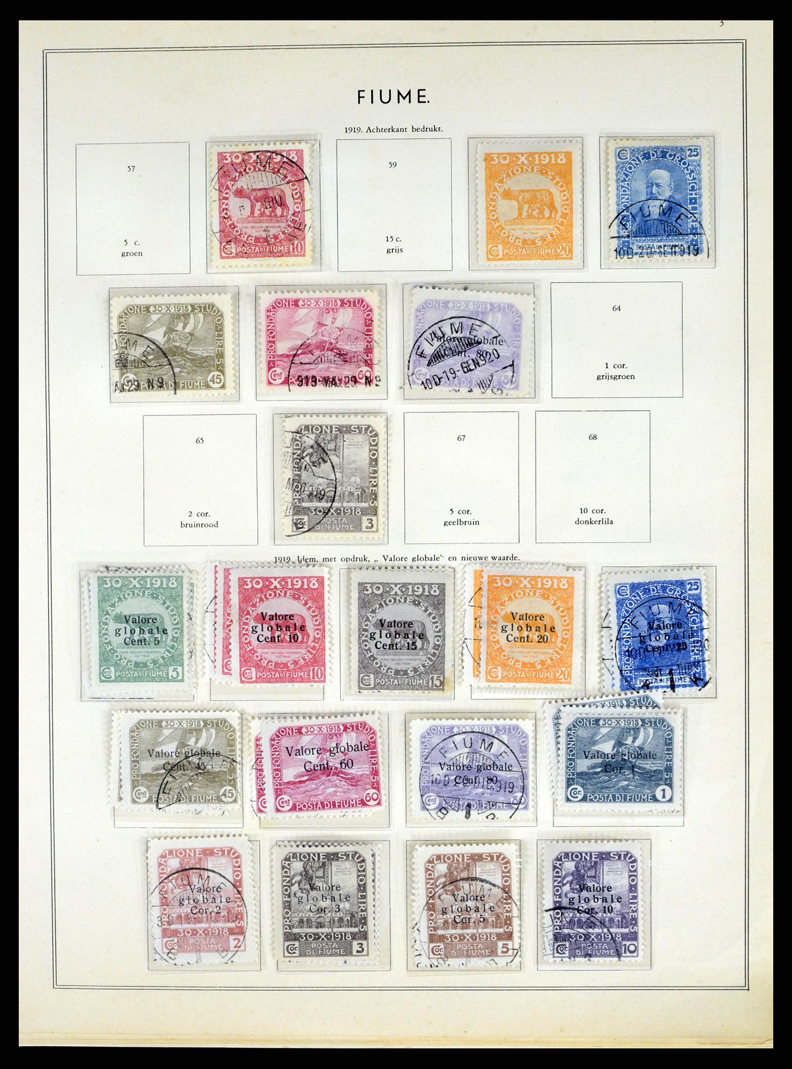 37865 021 - Postzegelverzameling 37865 Fiume 1920-1924.