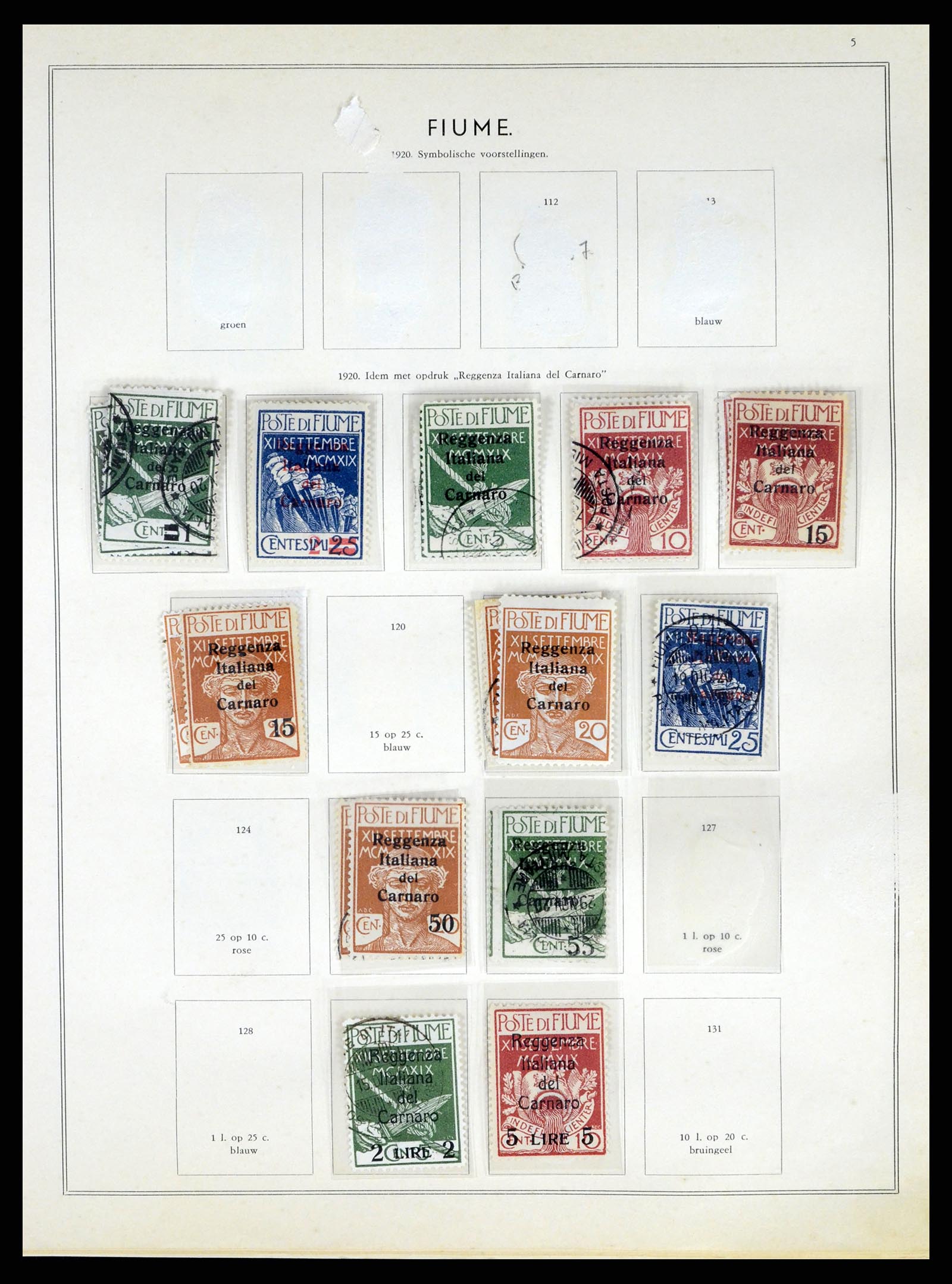 37865 023 - Postzegelverzameling 37865 Fiume 1920-1924.