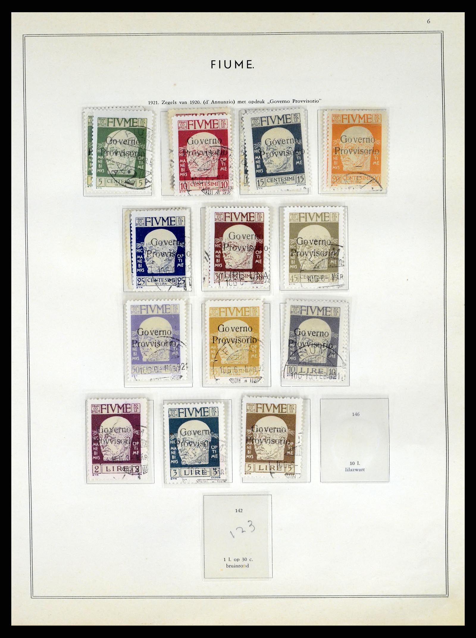 37865 024 - Postzegelverzameling 37865 Fiume 1920-1924.