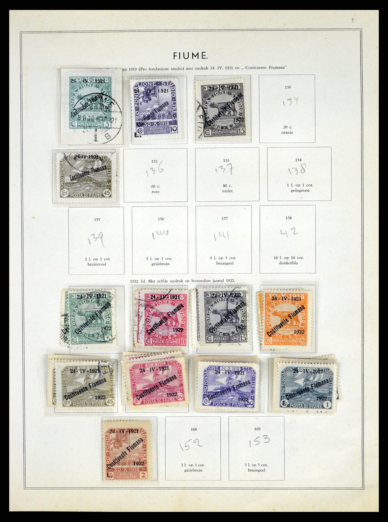 37865 025 - Postzegelverzameling 37865 Fiume 1920-1924.