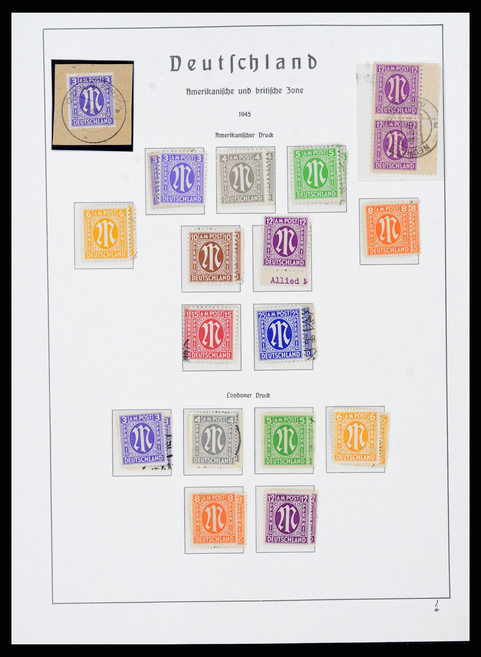 37866 010 - Postzegelverzameling 37866 Duitse Zones 1945-1948.