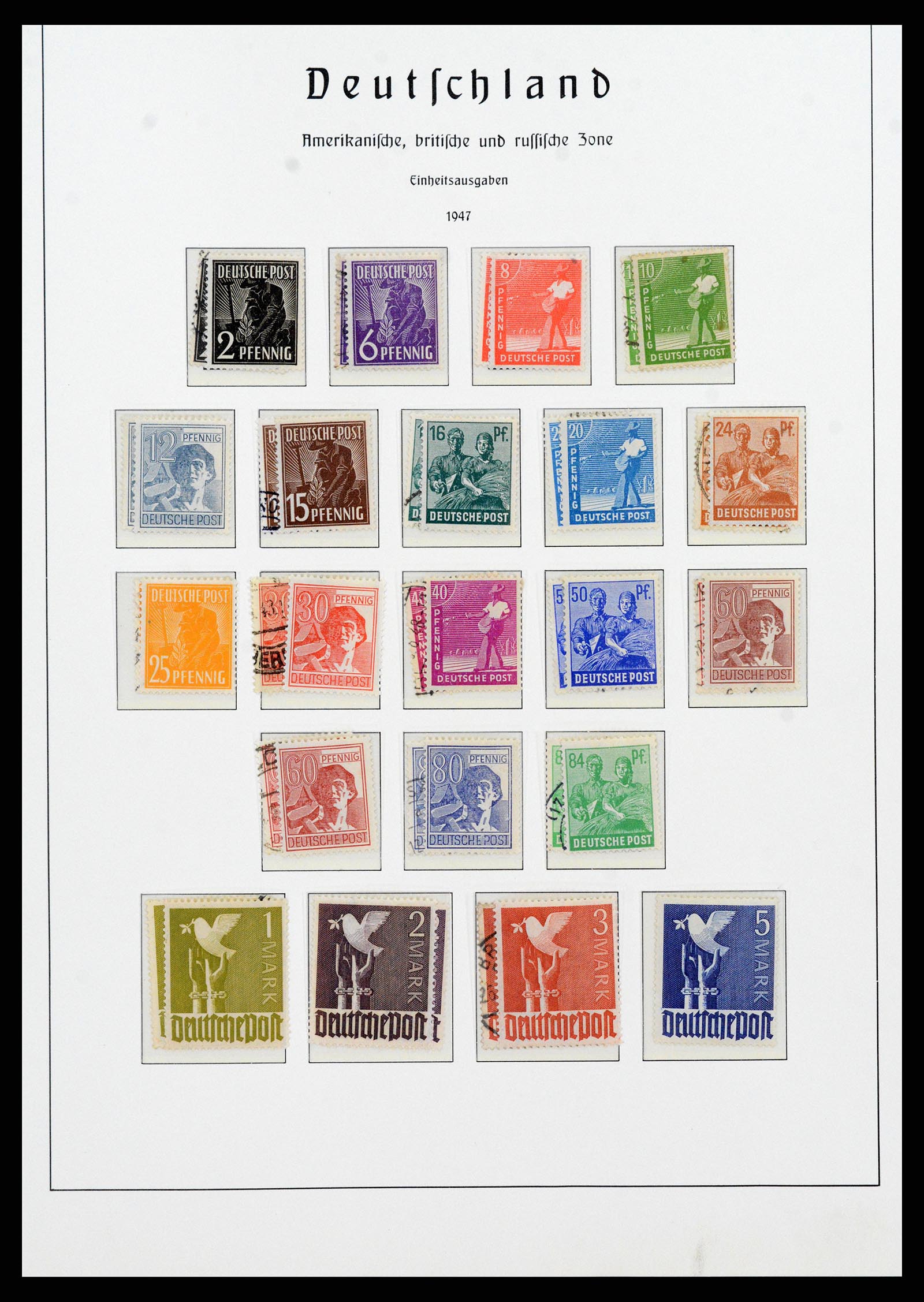37866 088 - Postzegelverzameling 37866 Duitse Zones 1945-1948.