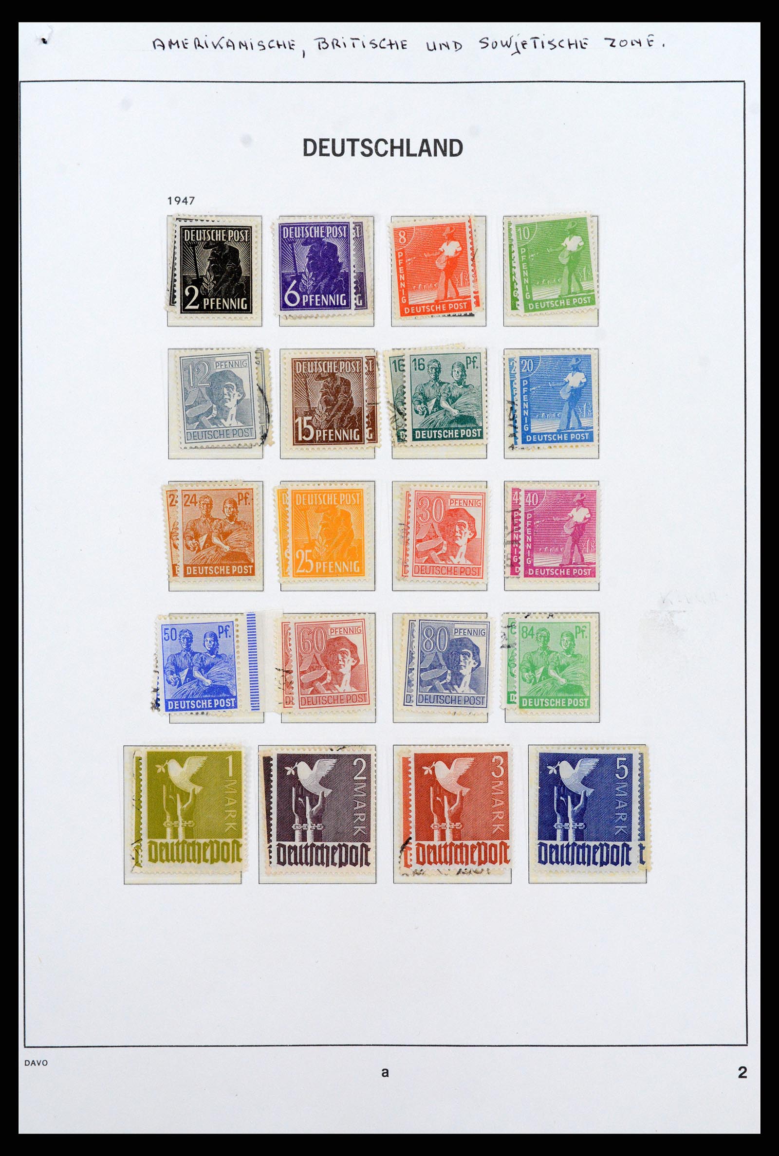 37866 089 - Postzegelverzameling 37866 Duitse Zones 1945-1948.