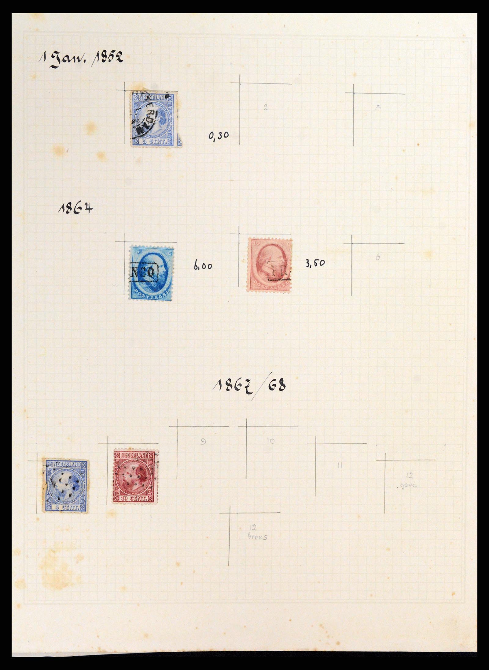 37868 001 - Stamp Collection 37868 Netherlands and territories 1864-1950.