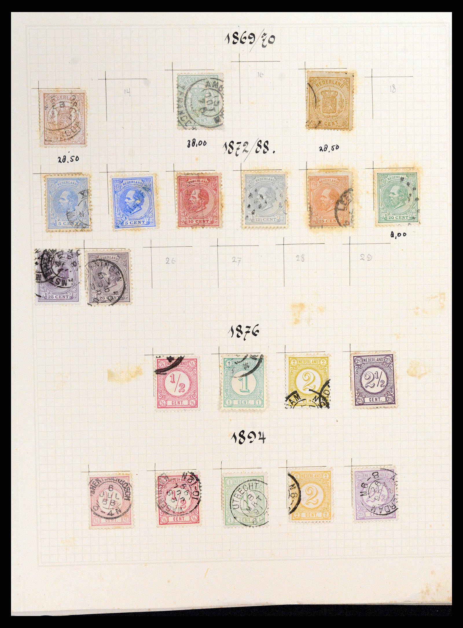 37868 003 - Stamp Collection 37868 Netherlands and territories 1864-1950.