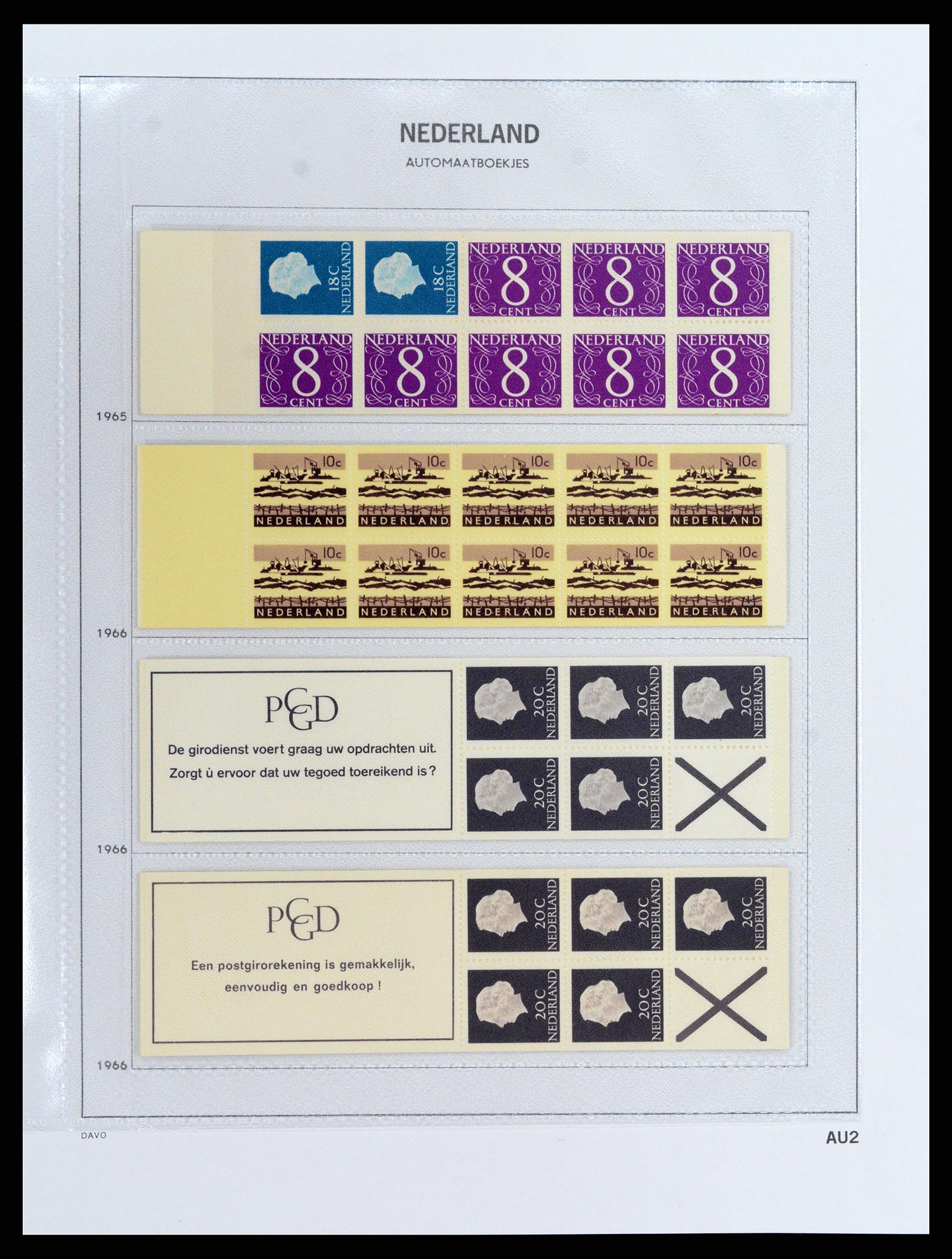 37871 002 - Postzegelverzameling 37871 Nederland automaatboekjes 1964-2000.