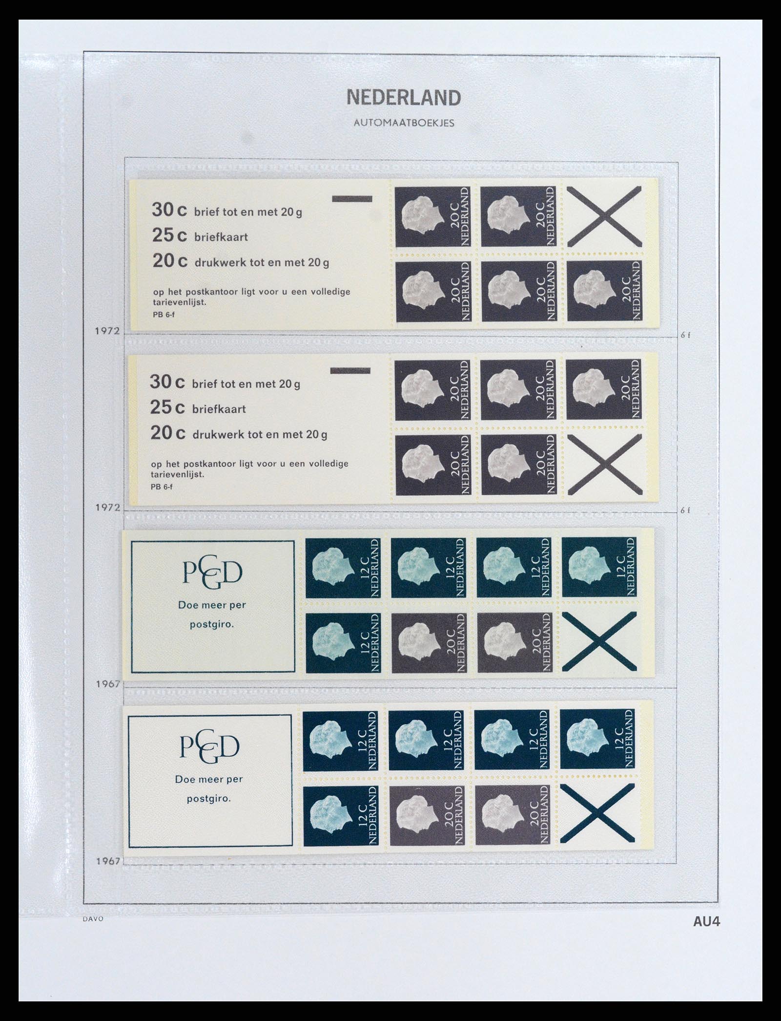 37871 004 - Postzegelverzameling 37871 Nederland automaatboekjes 1964-2000.