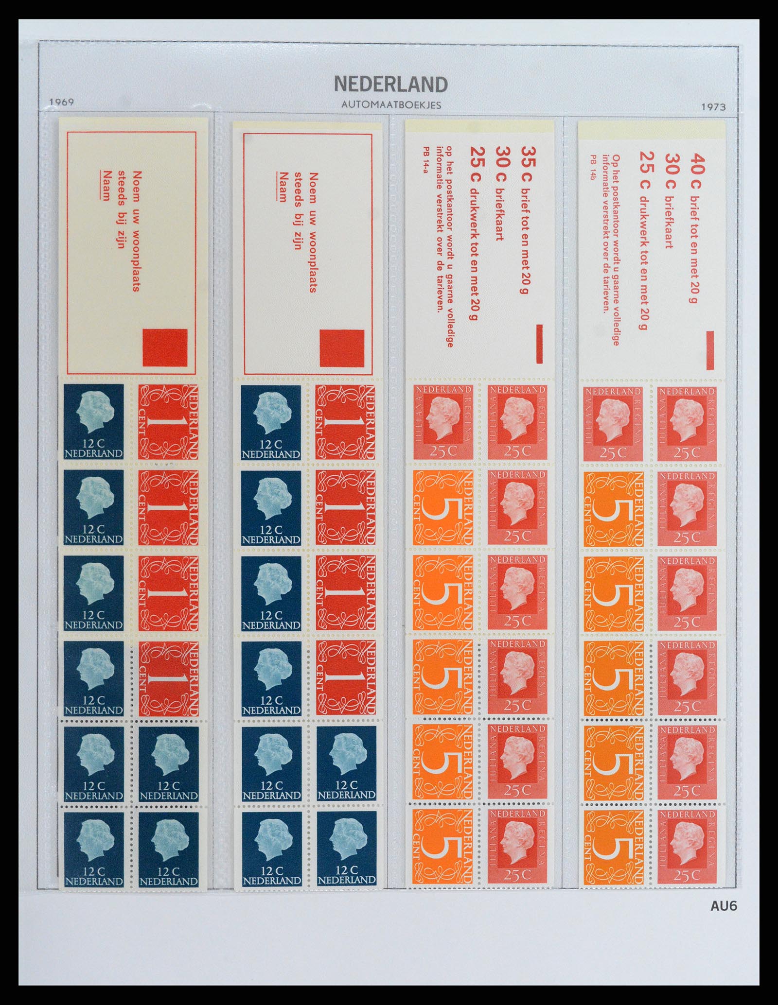 37871 006 - Postzegelverzameling 37871 Nederland automaatboekjes 1964-2000.