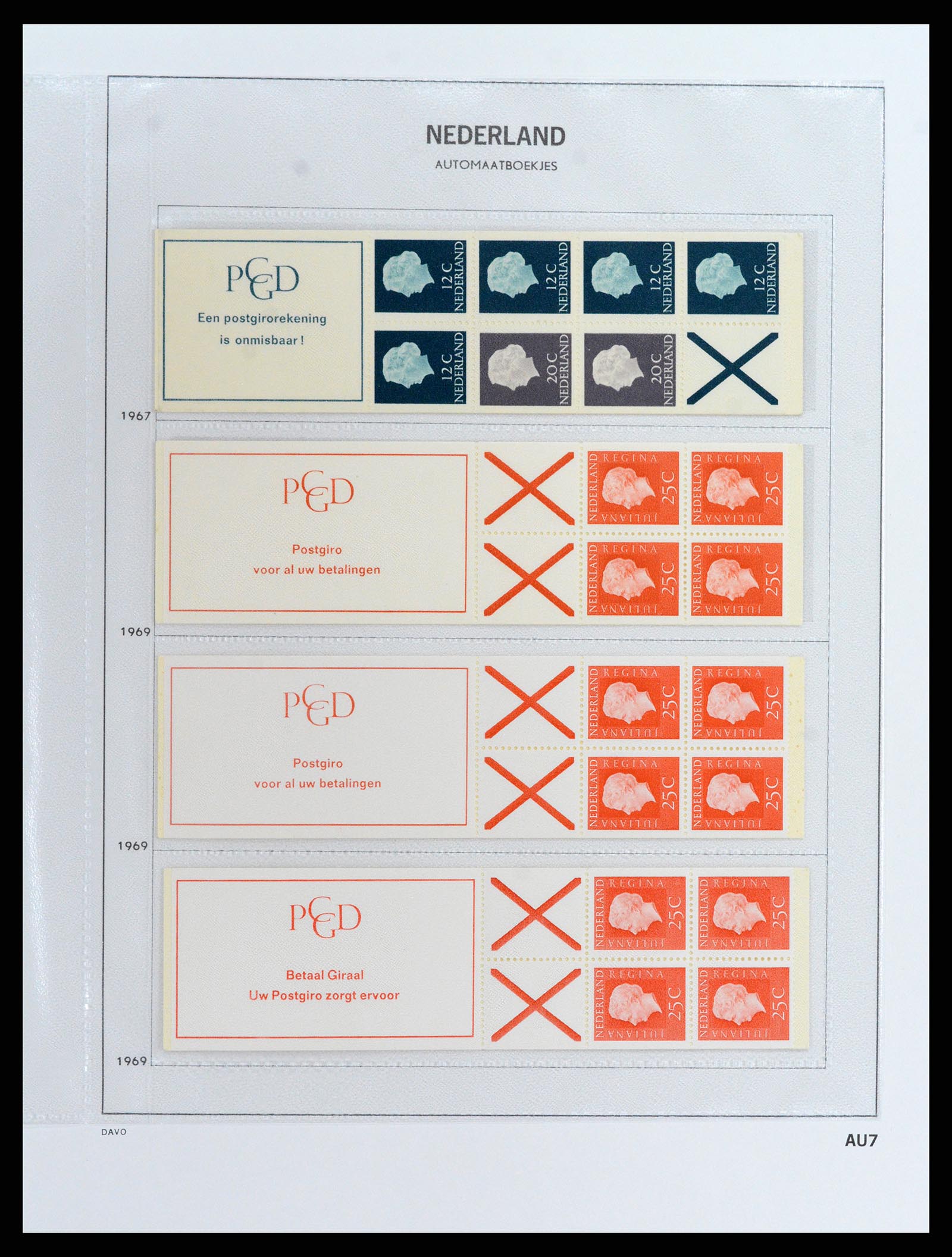 37871 007 - Postzegelverzameling 37871 Nederland automaatboekjes 1964-2000.