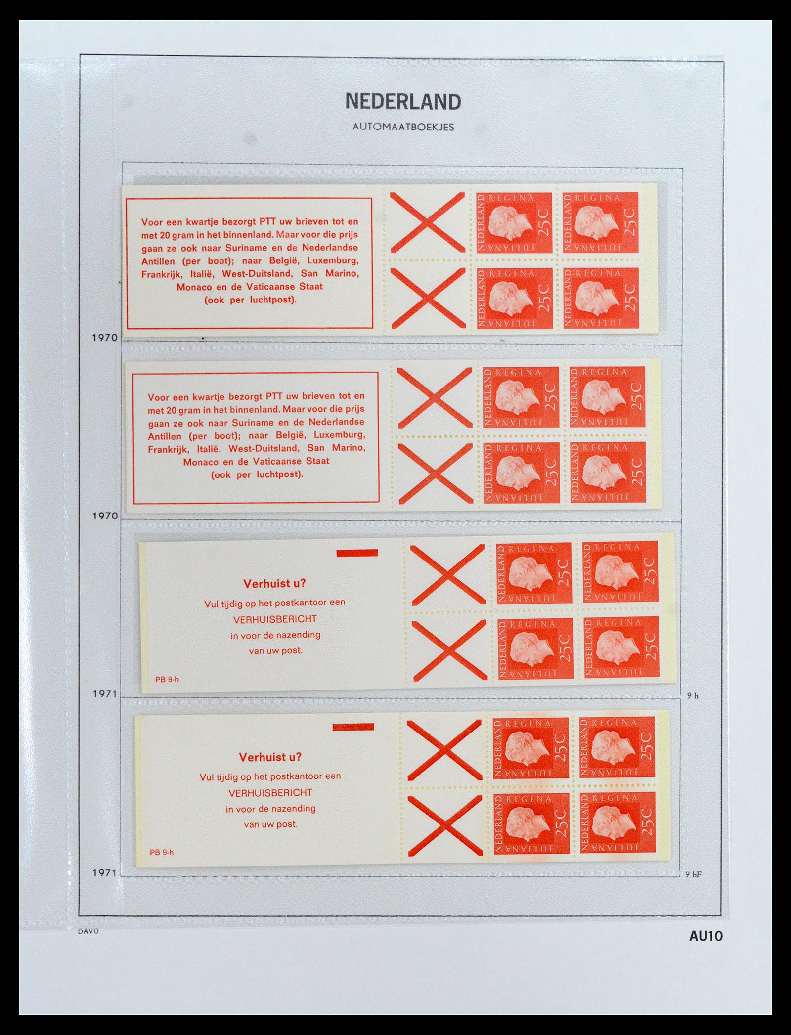 37871 010 - Postzegelverzameling 37871 Nederland automaatboekjes 1964-2000.