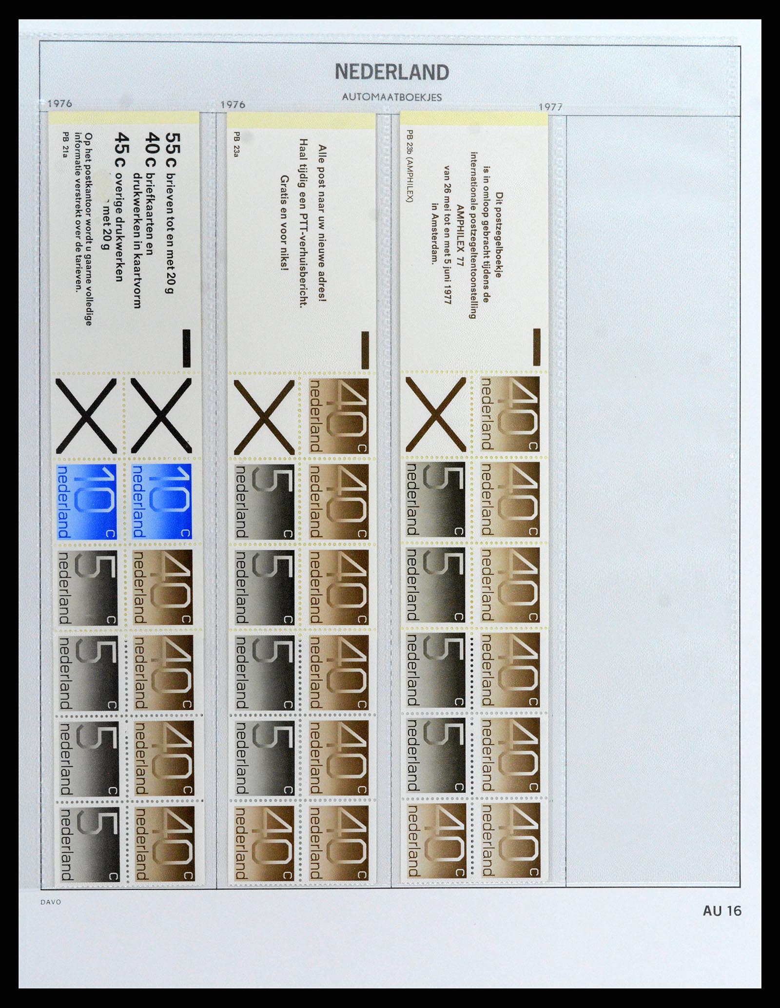 37871 016 - Stamp Collection 37871 Netherlands stampbooklets 1964-2000.