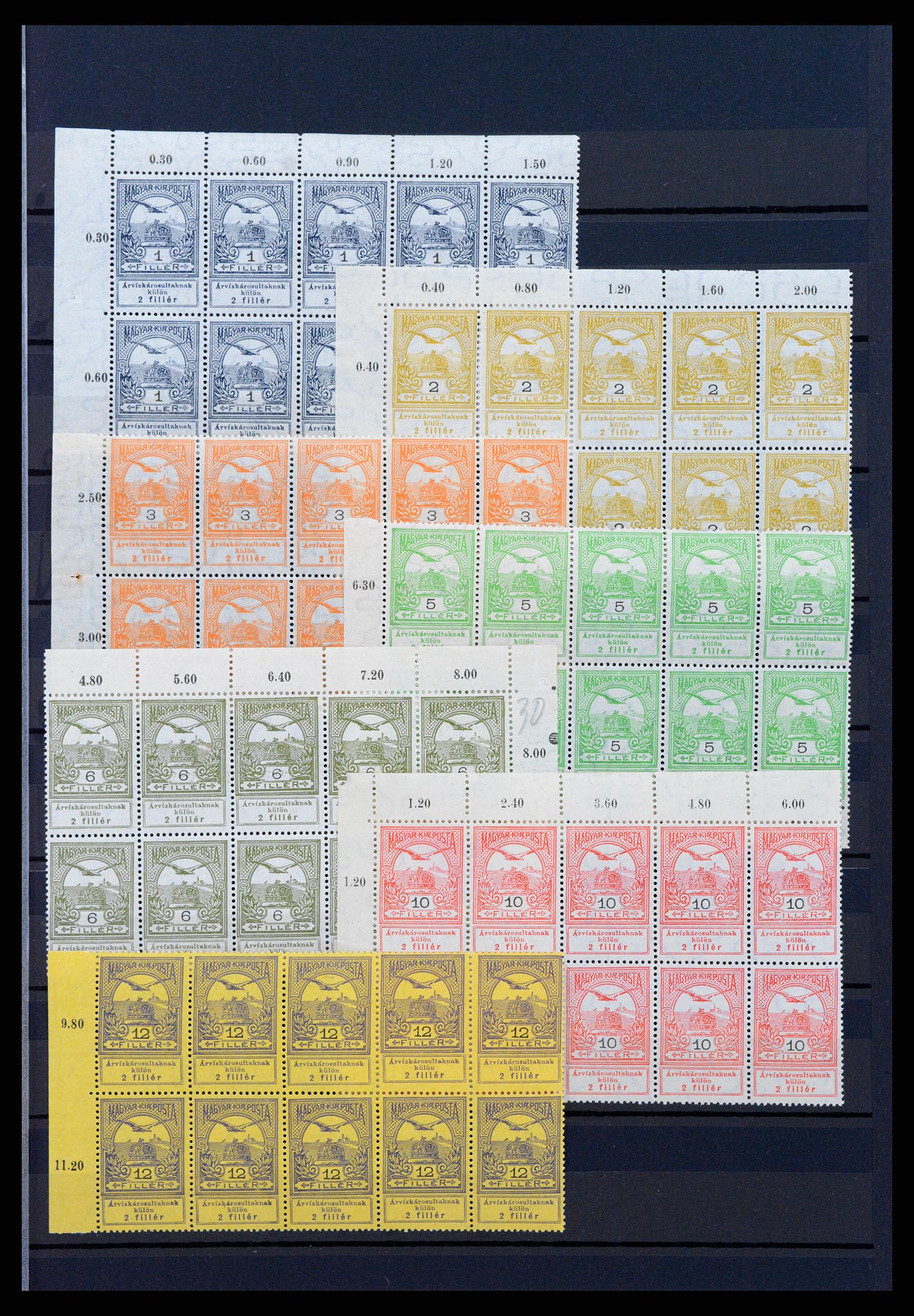 37872 001 - Postzegelverzameling 37872 Hongarije 1913-1915.