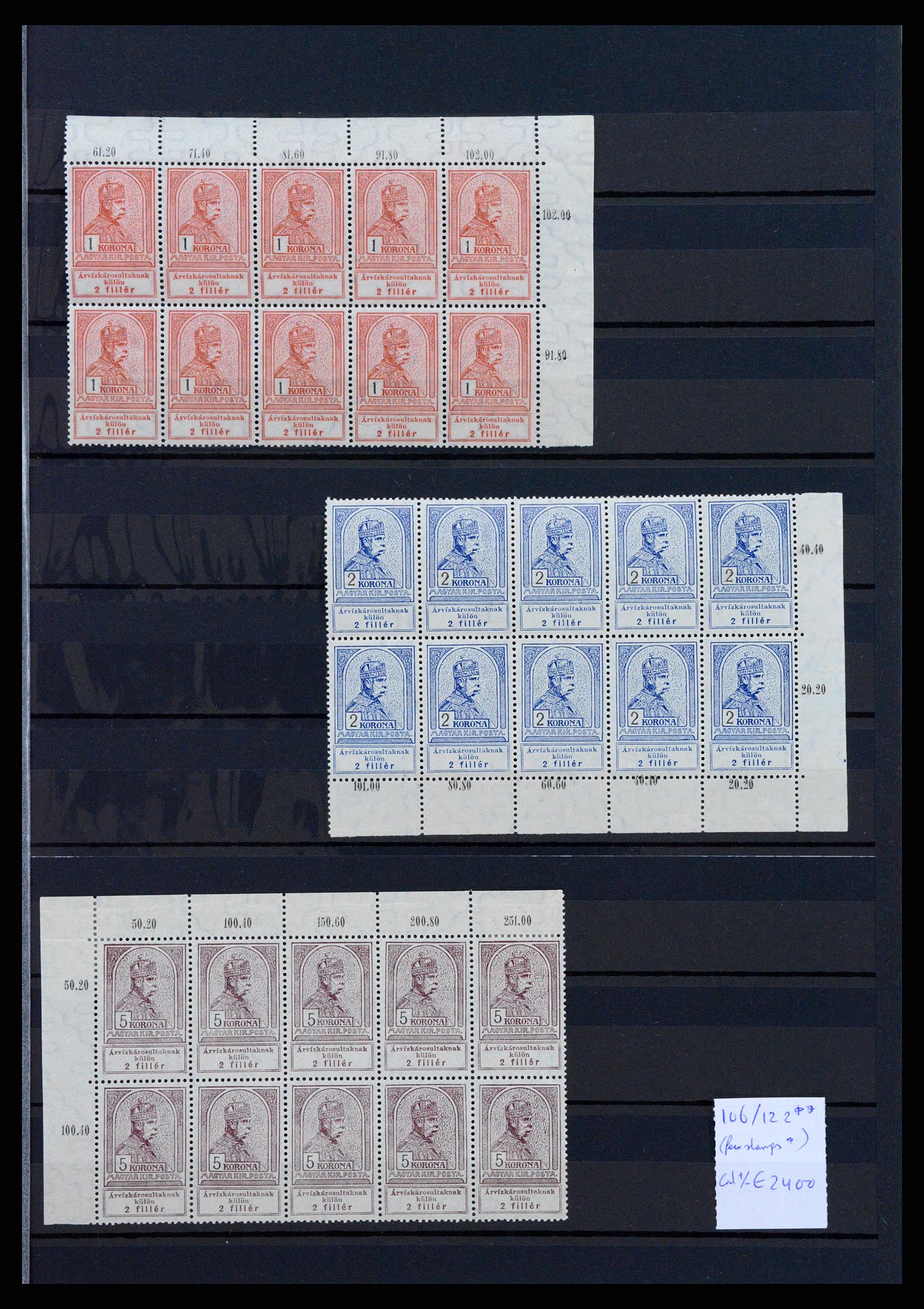 37872 003 - Postzegelverzameling 37872 Hongarije 1913-1915.