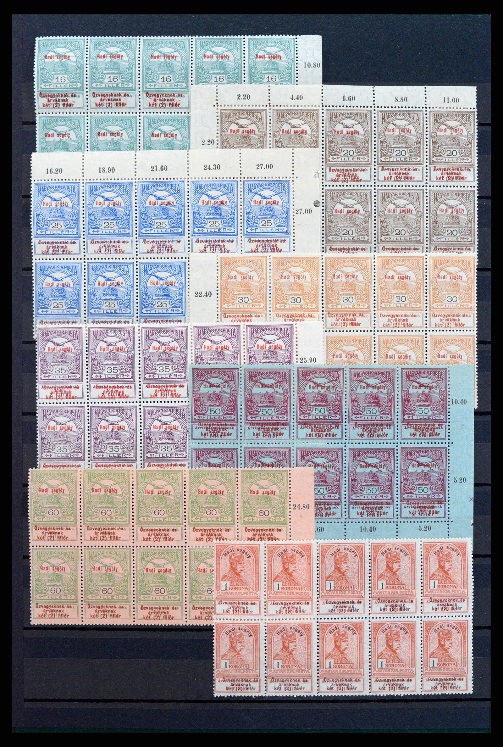 37872 006 - Postzegelverzameling 37872 Hongarije 1913-1915.