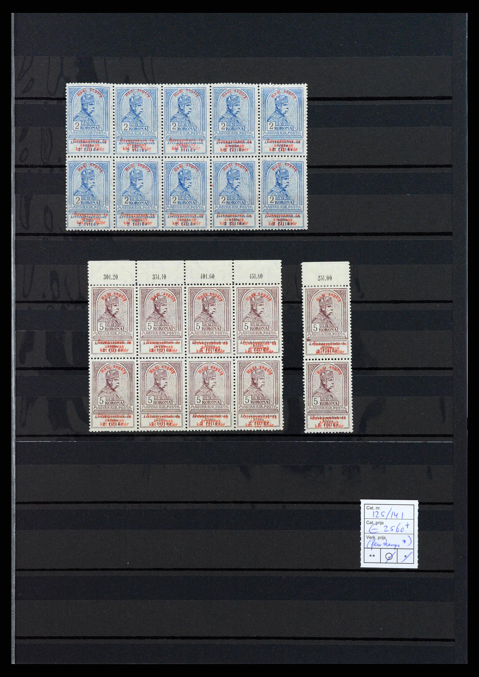 37872 007 - Postzegelverzameling 37872 Hongarije 1913-1915.