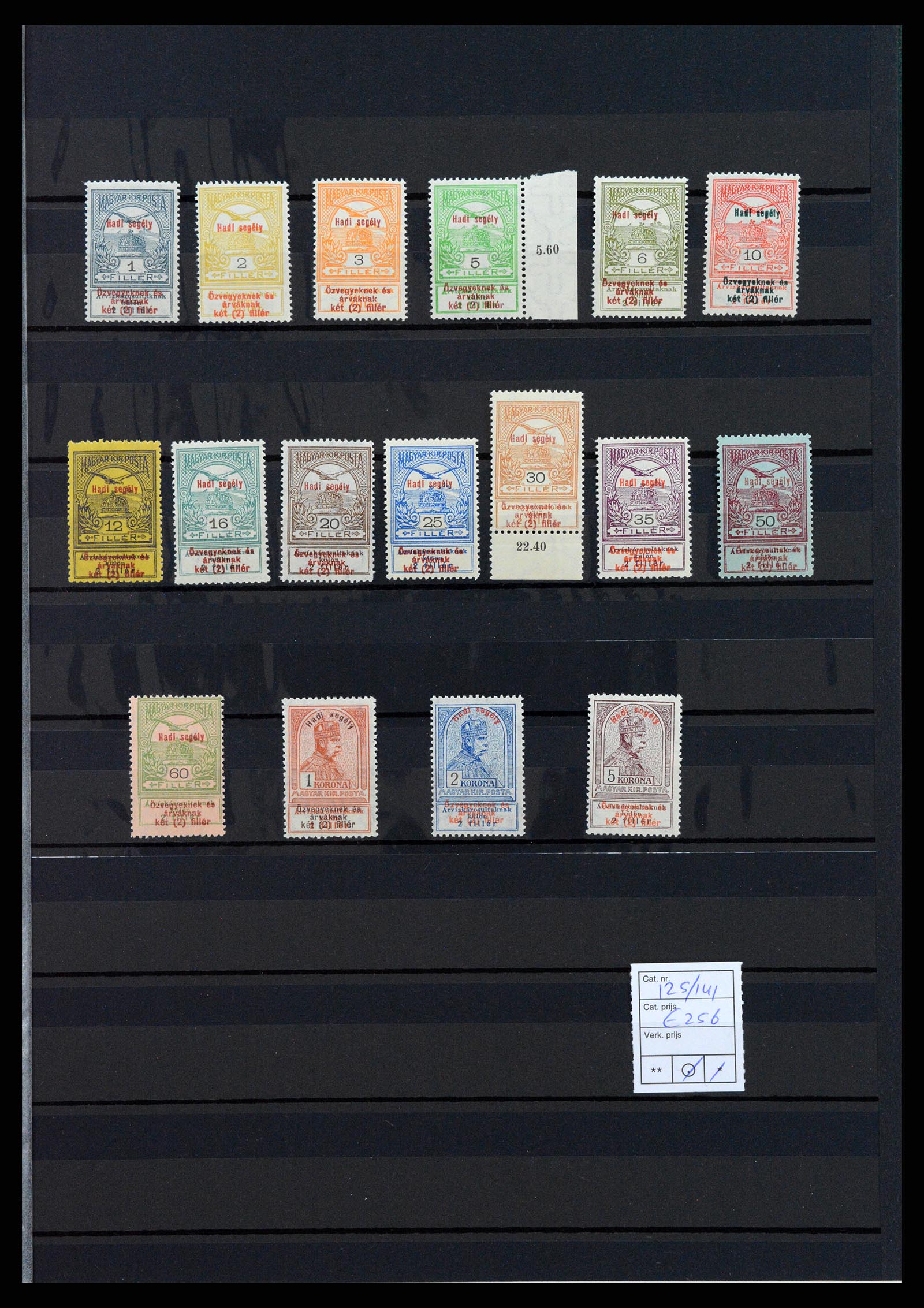37872 013 - Postzegelverzameling 37872 Hongarije 1913-1915.