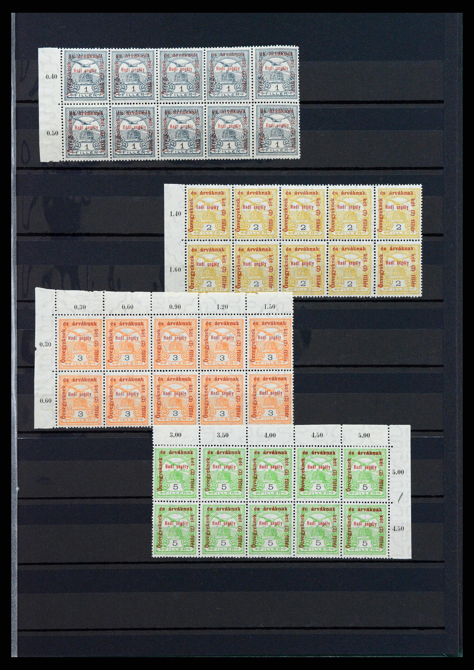 37872 014 - Postzegelverzameling 37872 Hongarije 1913-1915.