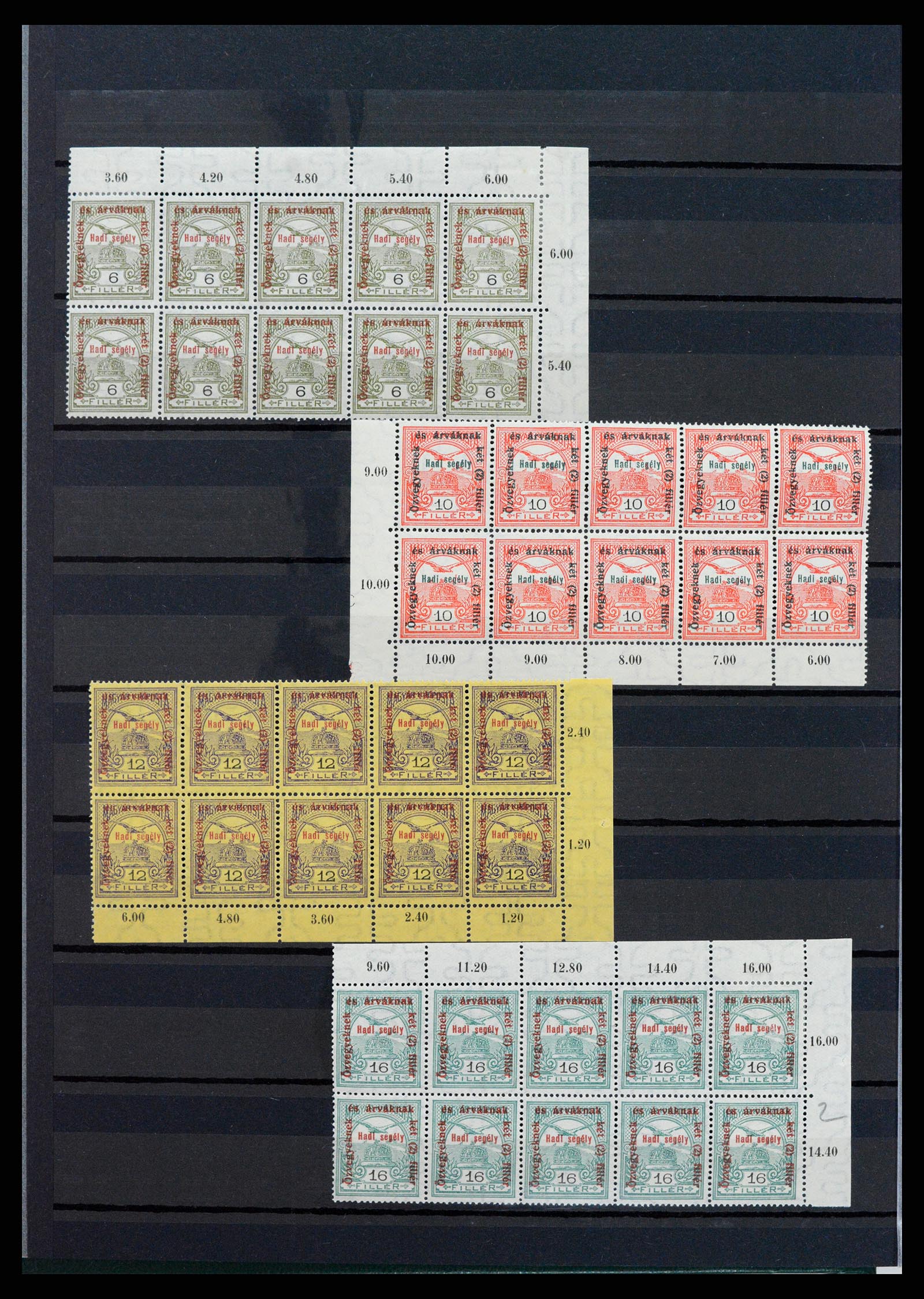 37872 015 - Postzegelverzameling 37872 Hongarije 1913-1915.