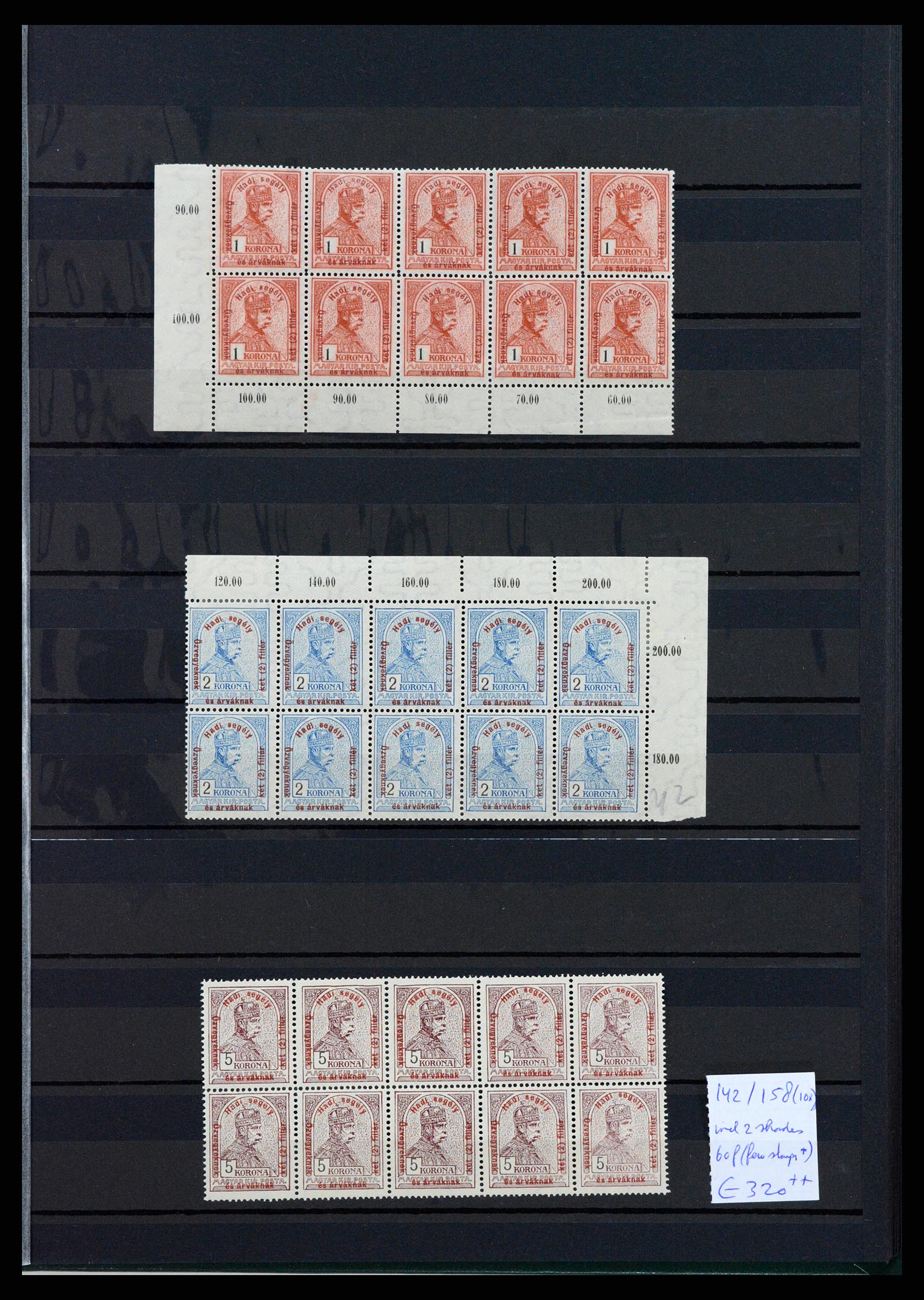 37872 018 - Postzegelverzameling 37872 Hongarije 1913-1915.