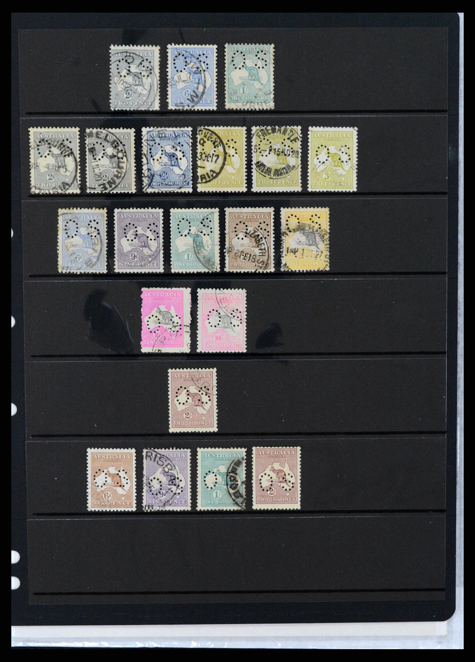 37875 002 - Postzegelverzameling 37875 Australië 1913-1936.