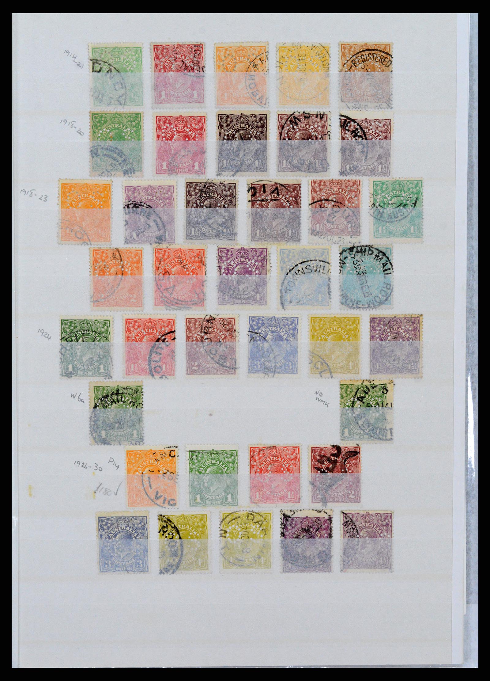 37875 003 - Postzegelverzameling 37875 Australië 1913-1936.