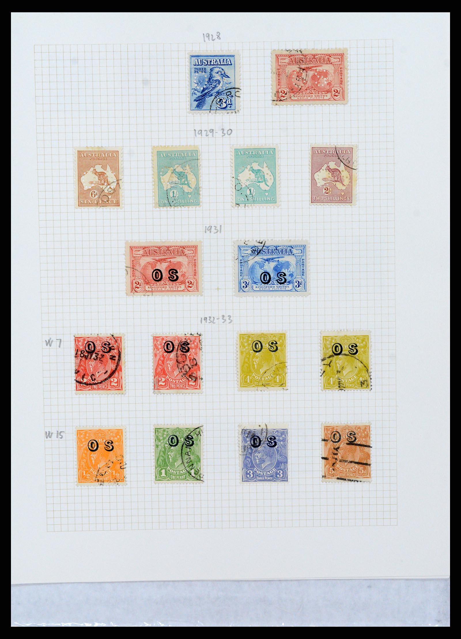 37875 006 - Postzegelverzameling 37875 Australië 1913-1936.