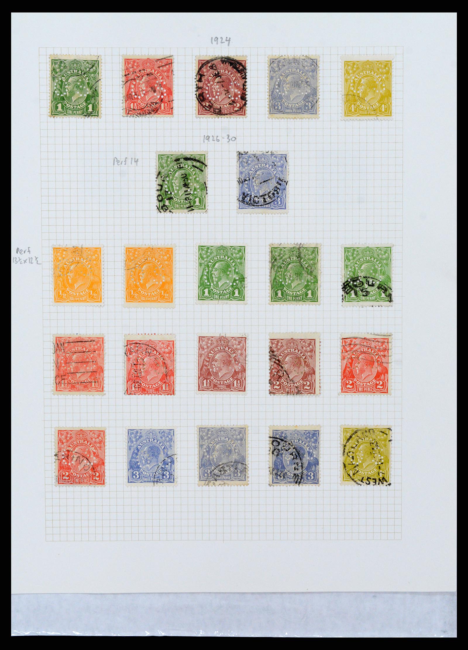 37875 007 - Postzegelverzameling 37875 Australië 1913-1936.