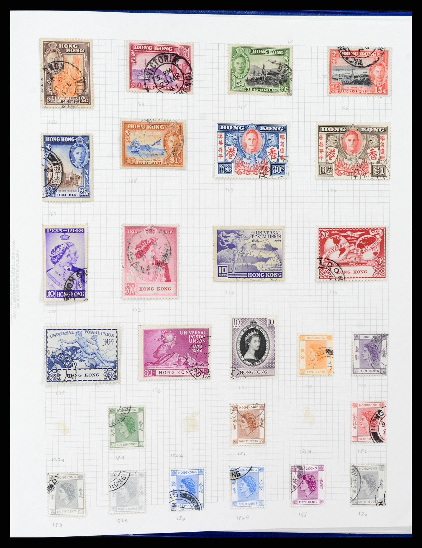 37876 003 - Stamp Collection 37876 Hong Kong 1937-1984.