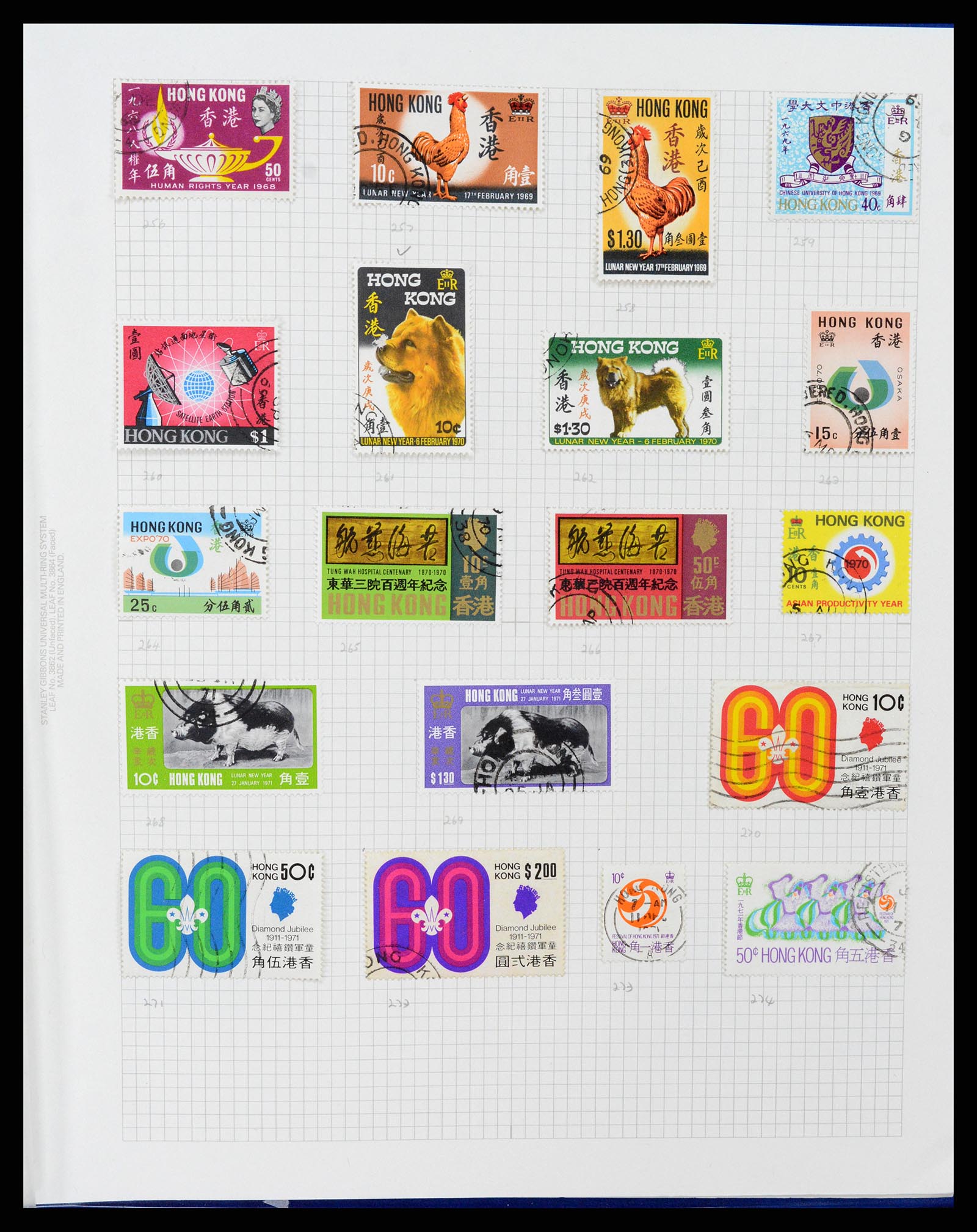 37876 008 - Stamp Collection 37876 Hong Kong 1937-1984.