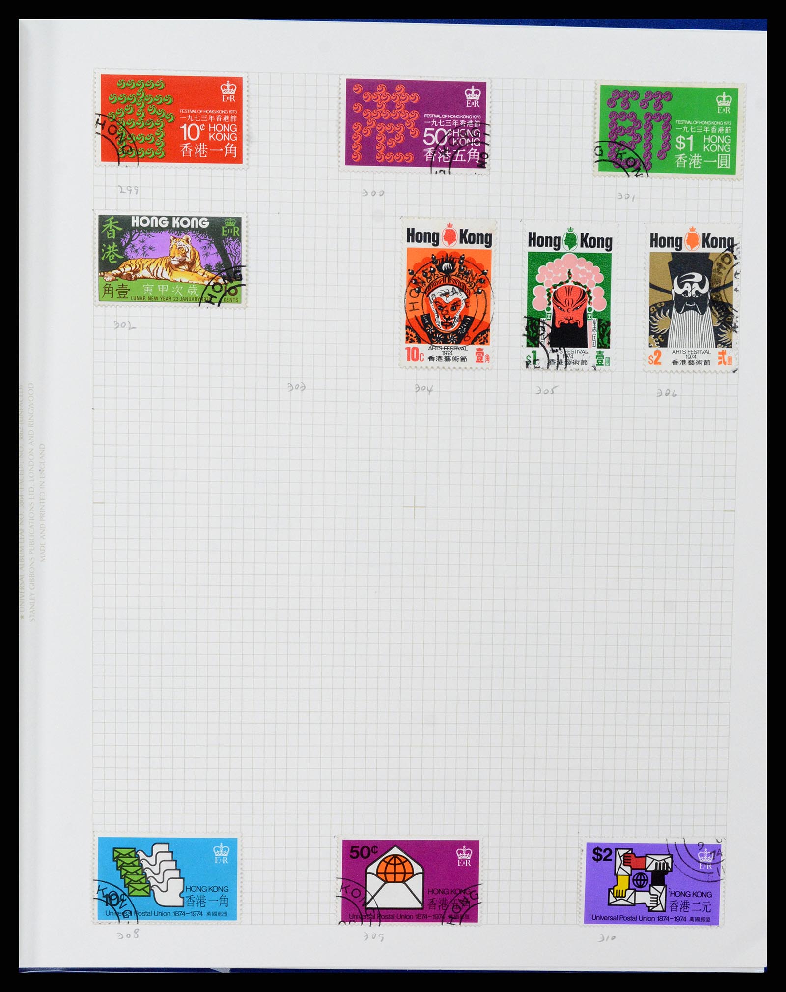 37876 010 - Postzegelverzameling 37876 Hongkong 1937-1984.