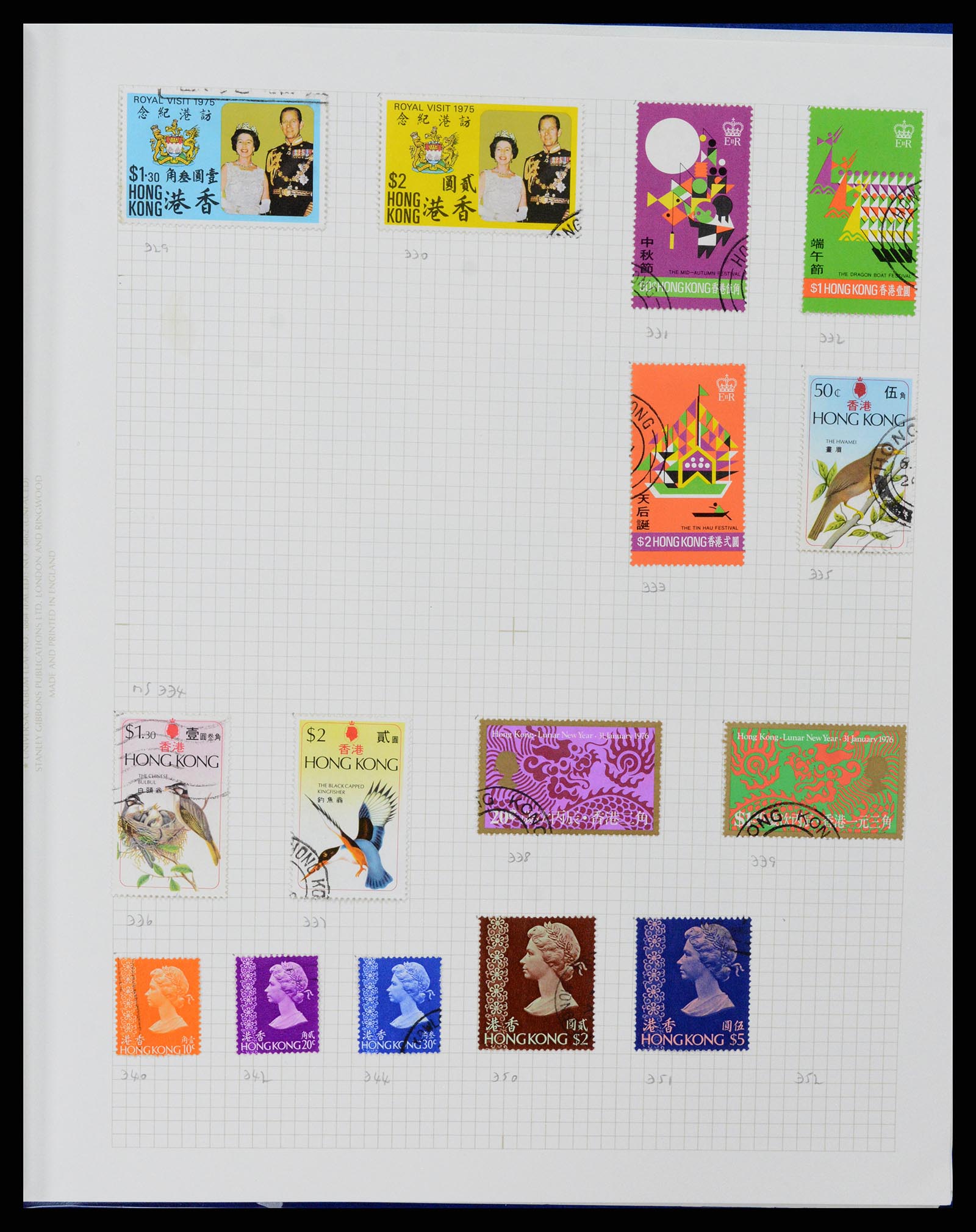 37876 012 - Postzegelverzameling 37876 Hongkong 1937-1984.