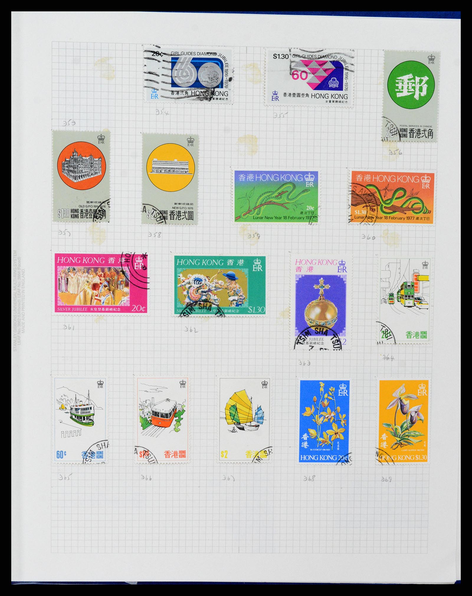 37876 013 - Postzegelverzameling 37876 Hongkong 1937-1984.