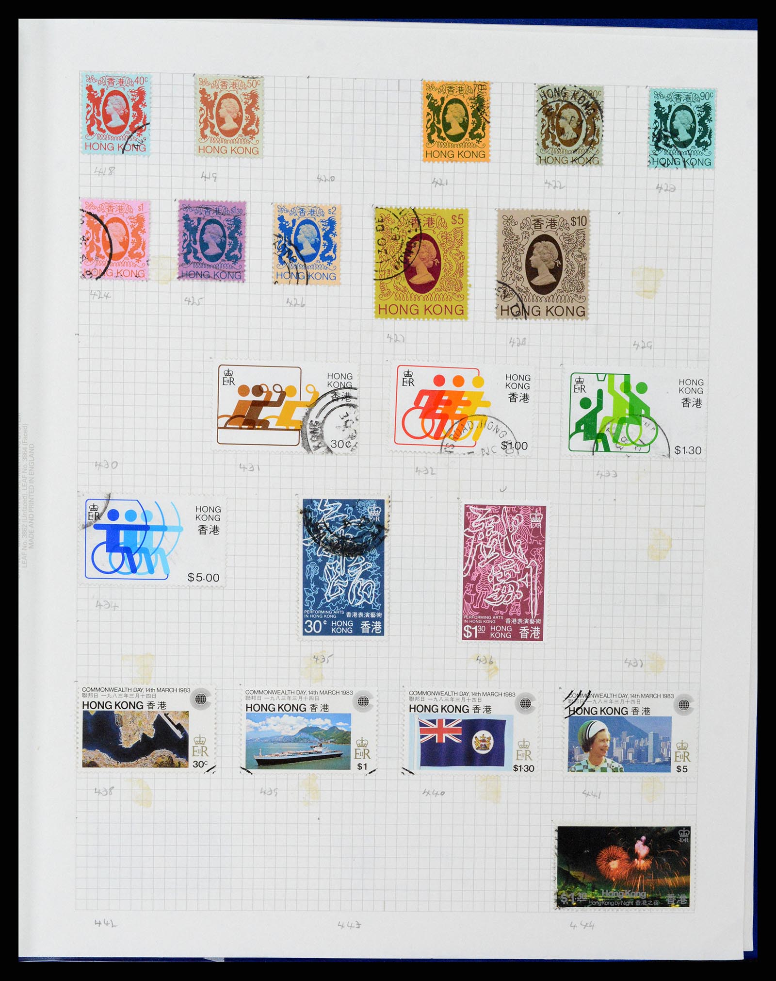 37876 017 - Postzegelverzameling 37876 Hongkong 1937-1984.