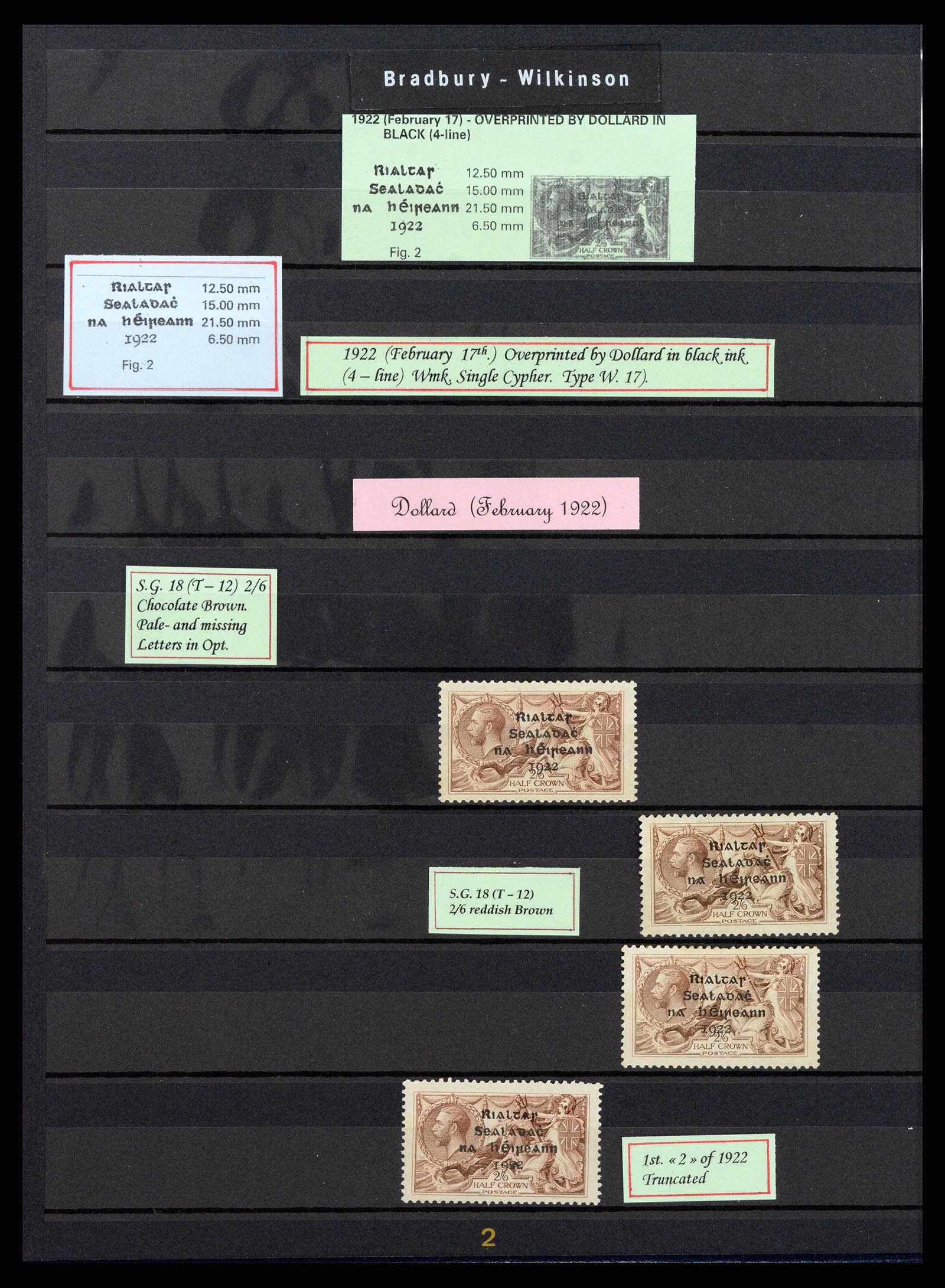 37880 002 - Postzegelverzameling 37880 Ierland seahorses 1922-1935.