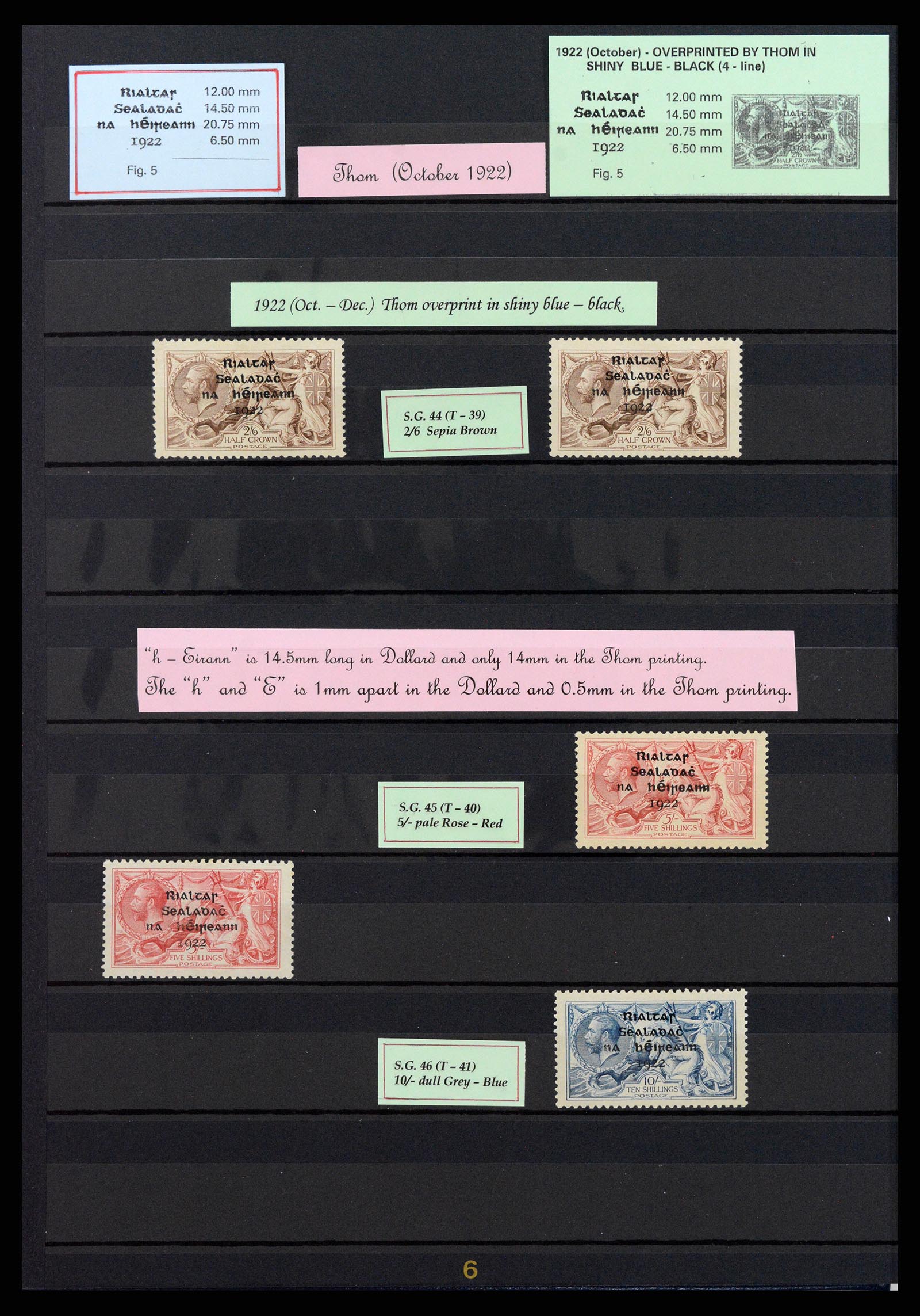 37880 006 - Postzegelverzameling 37880 Ierland seahorses 1922-1935.