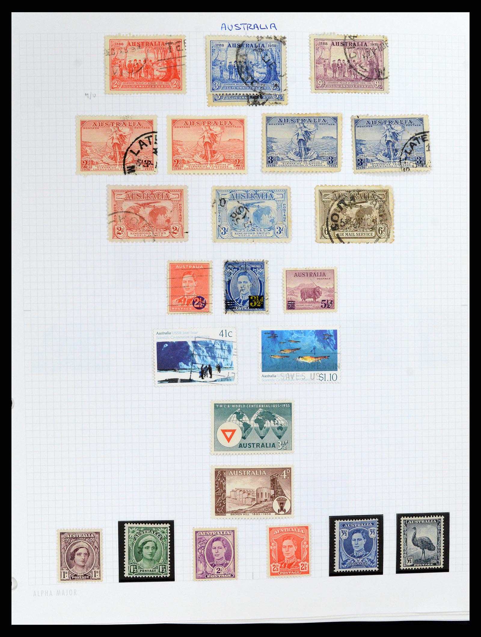 37883 002 - Postzegelverzameling 37883 Australië 1913-2015.