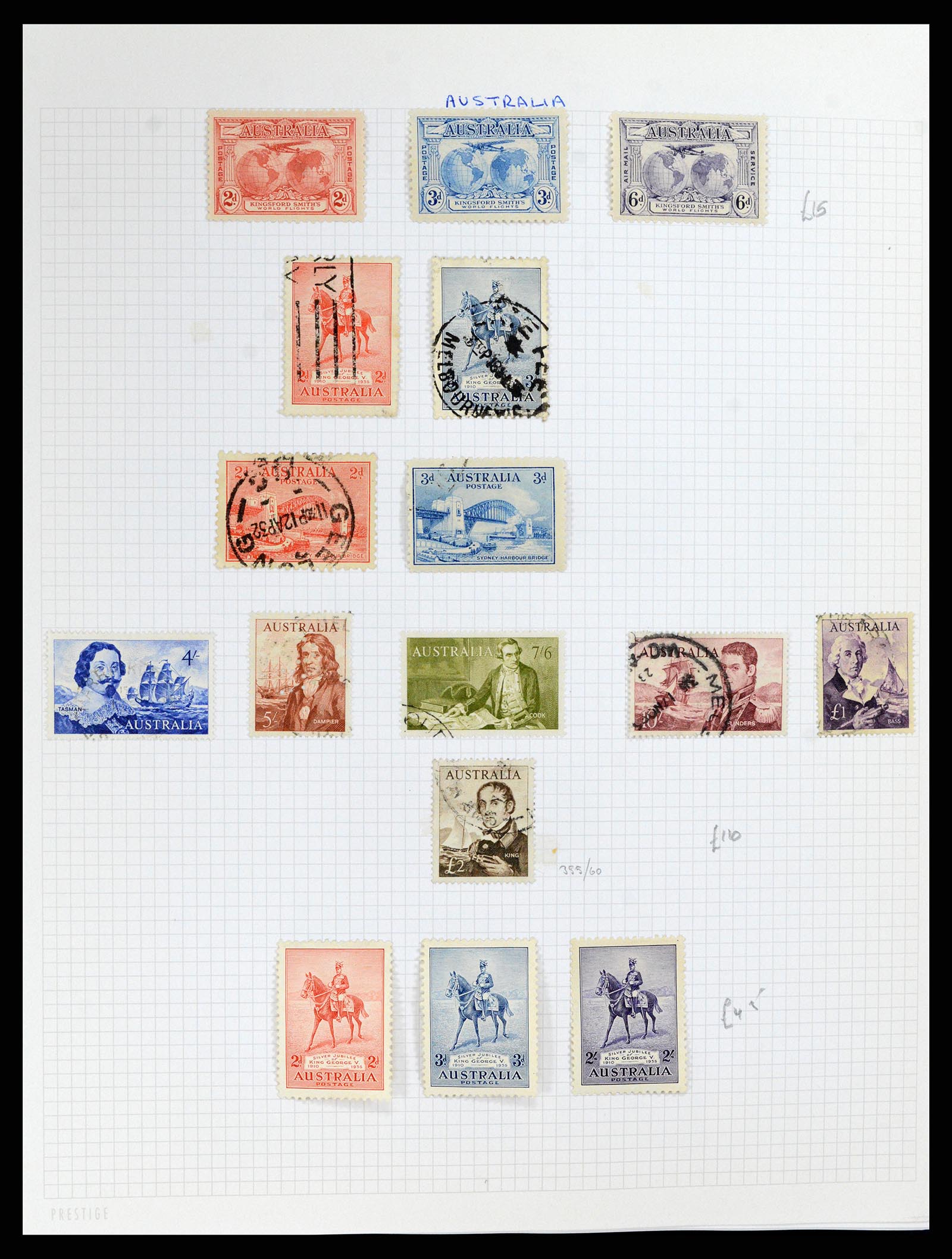 37883 003 - Postzegelverzameling 37883 Australië 1913-2015.