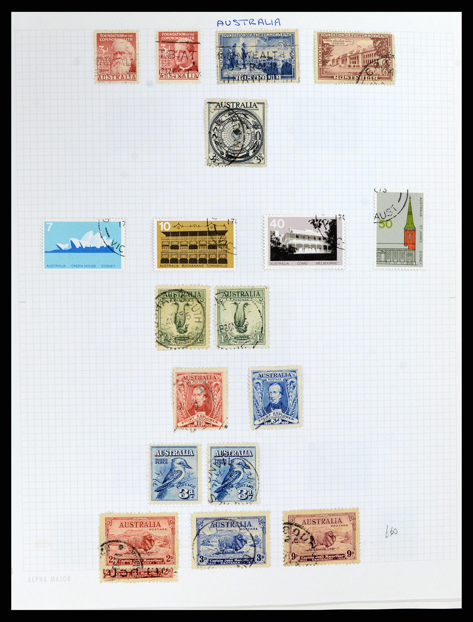 37883 004 - Postzegelverzameling 37883 Australië 1913-2015.