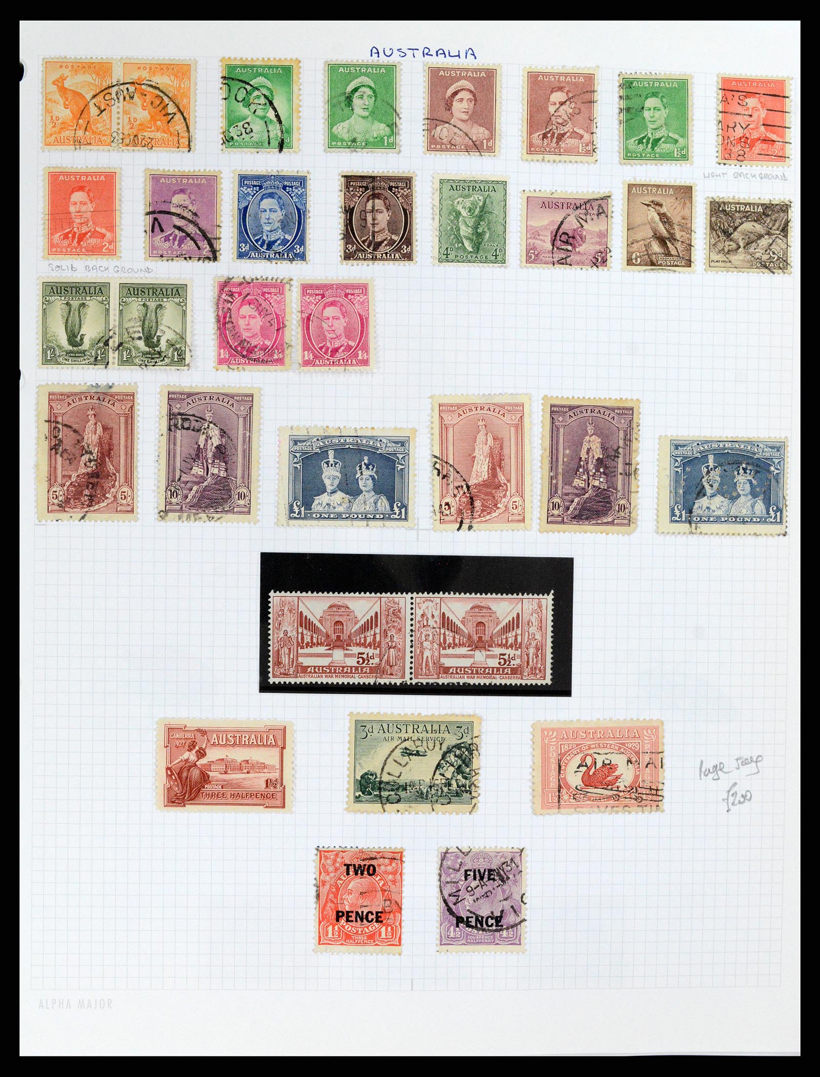 37883 008 - Postzegelverzameling 37883 Australië 1913-2015.