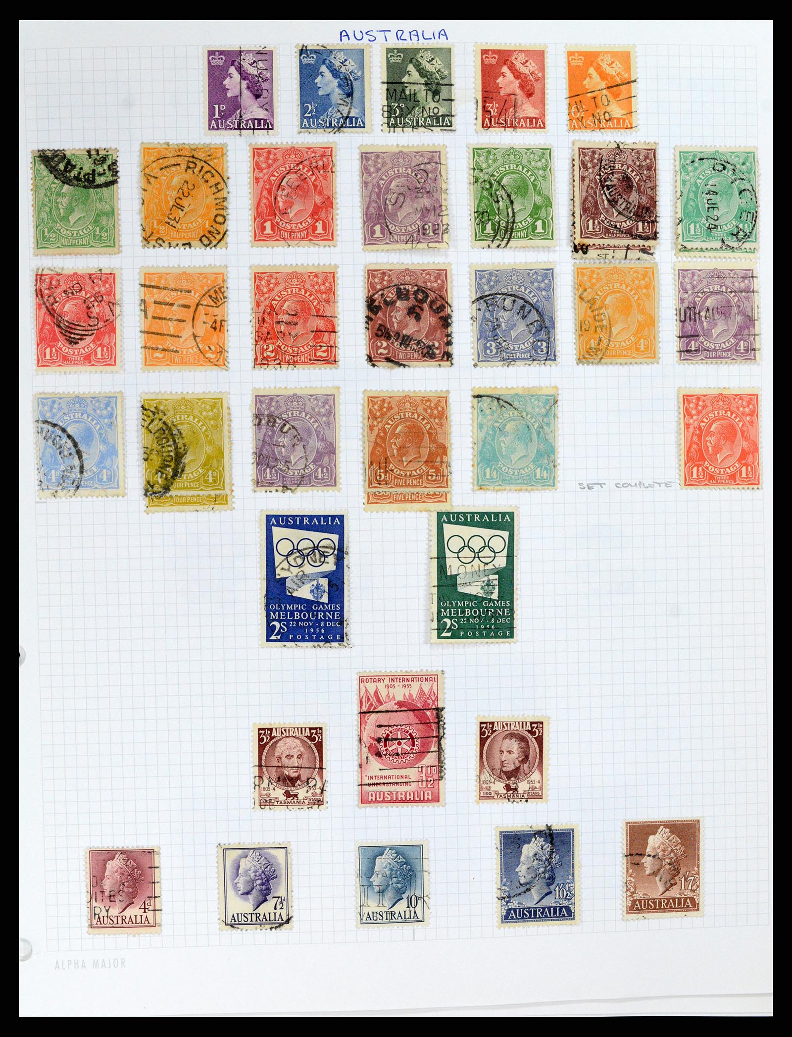 37883 010 - Postzegelverzameling 37883 Australië 1913-2015.