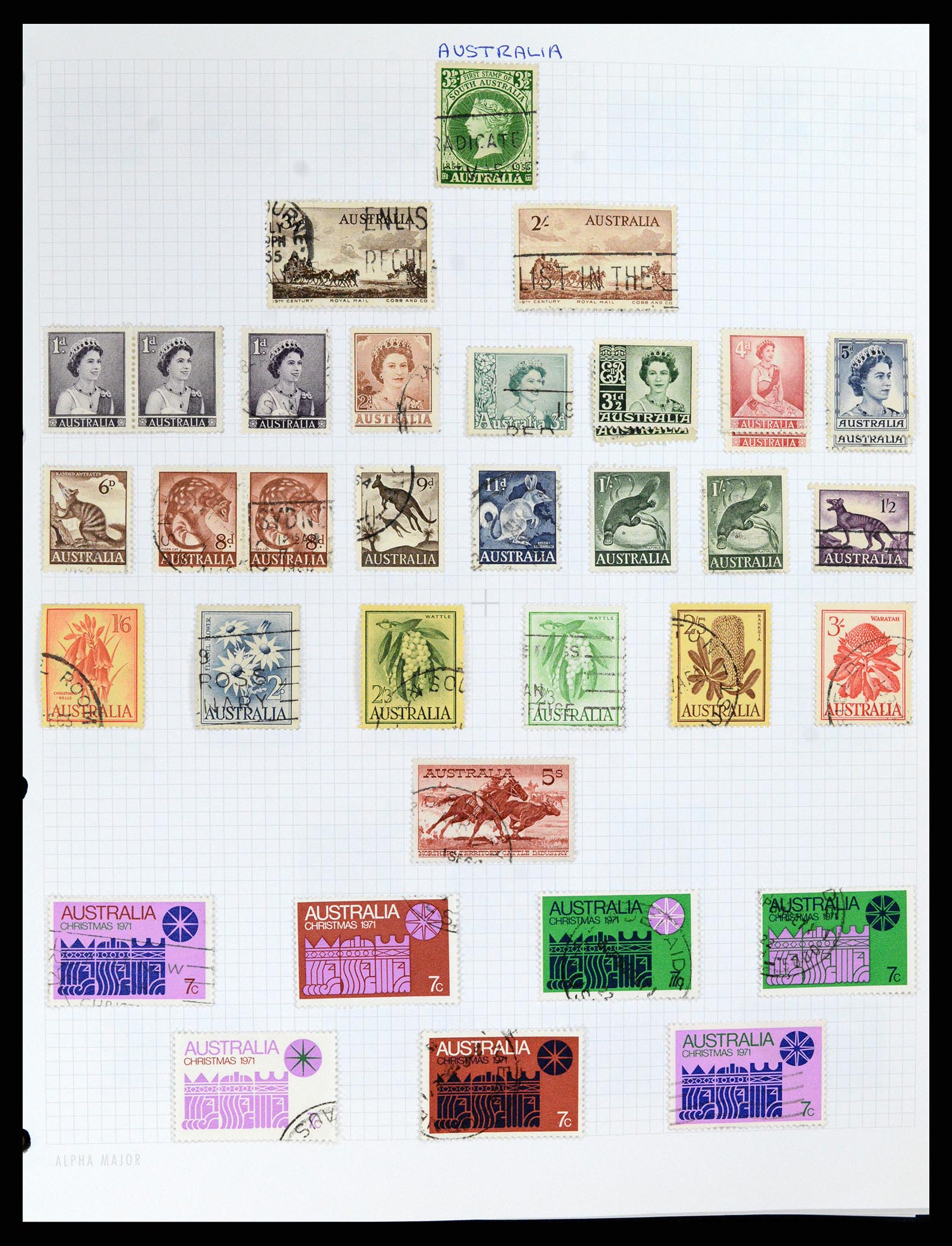 37883 012 - Postzegelverzameling 37883 Australië 1913-2015.