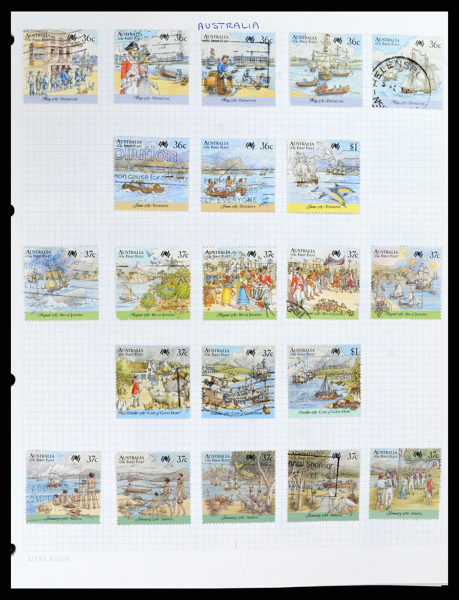 37883 016 - Postzegelverzameling 37883 Australië 1913-2015.