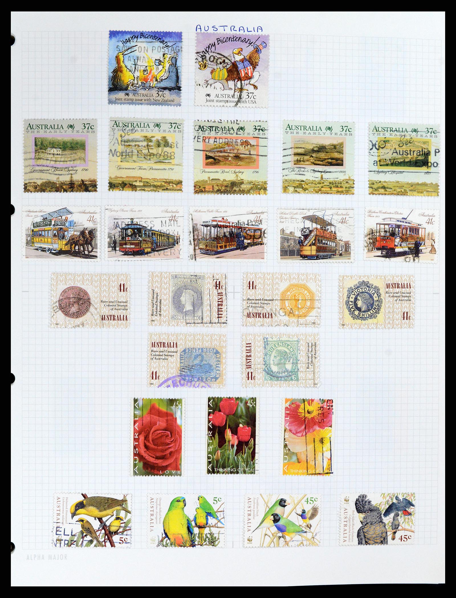 37883 017 - Postzegelverzameling 37883 Australië 1913-2015.