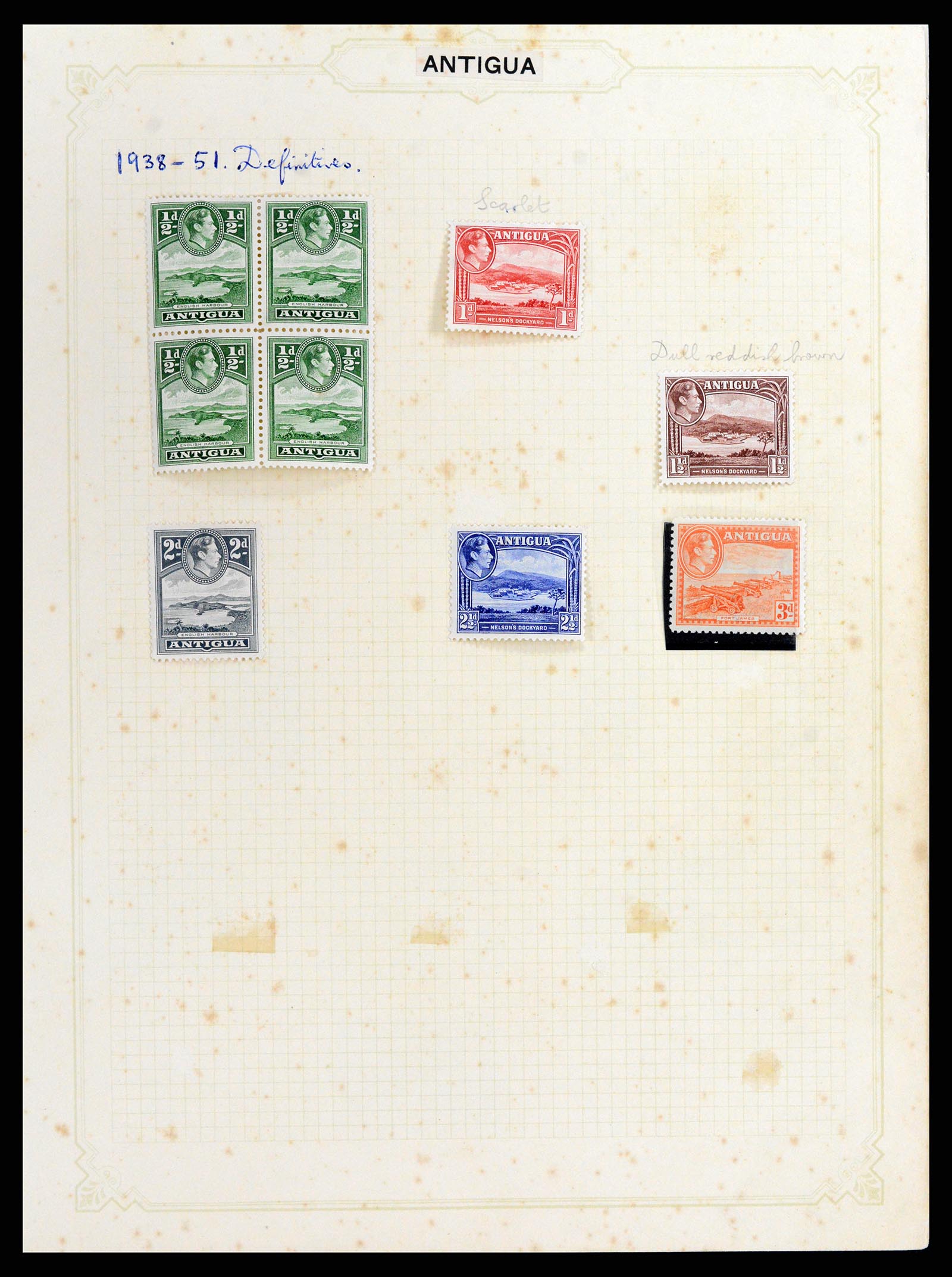 37886 002 - Postzegelverzameling 37886 Antigua 1937-1970.