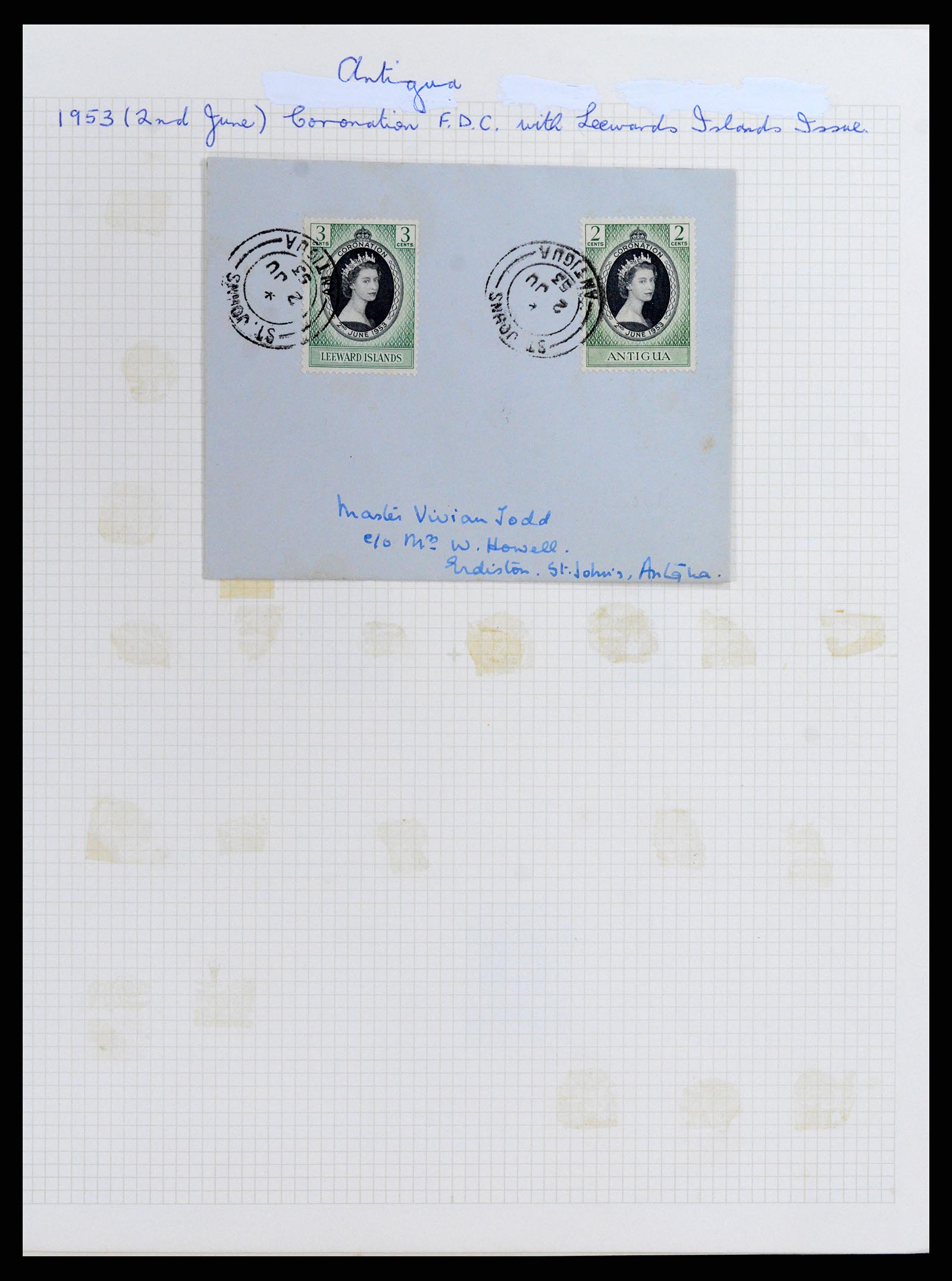 37886 005 - Postzegelverzameling 37886 Antigua 1937-1970.