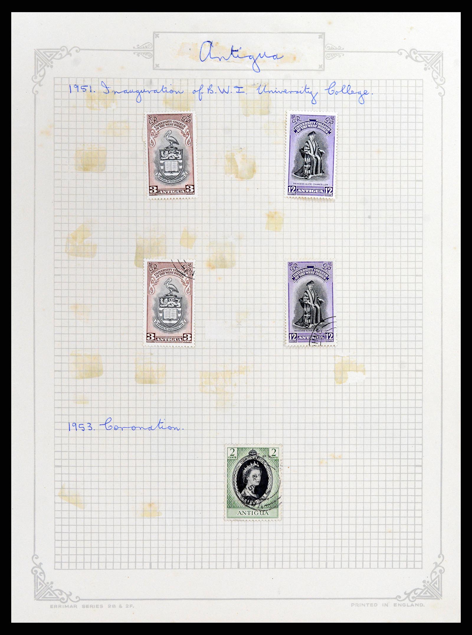 37886 006 - Postzegelverzameling 37886 Antigua 1937-1970.